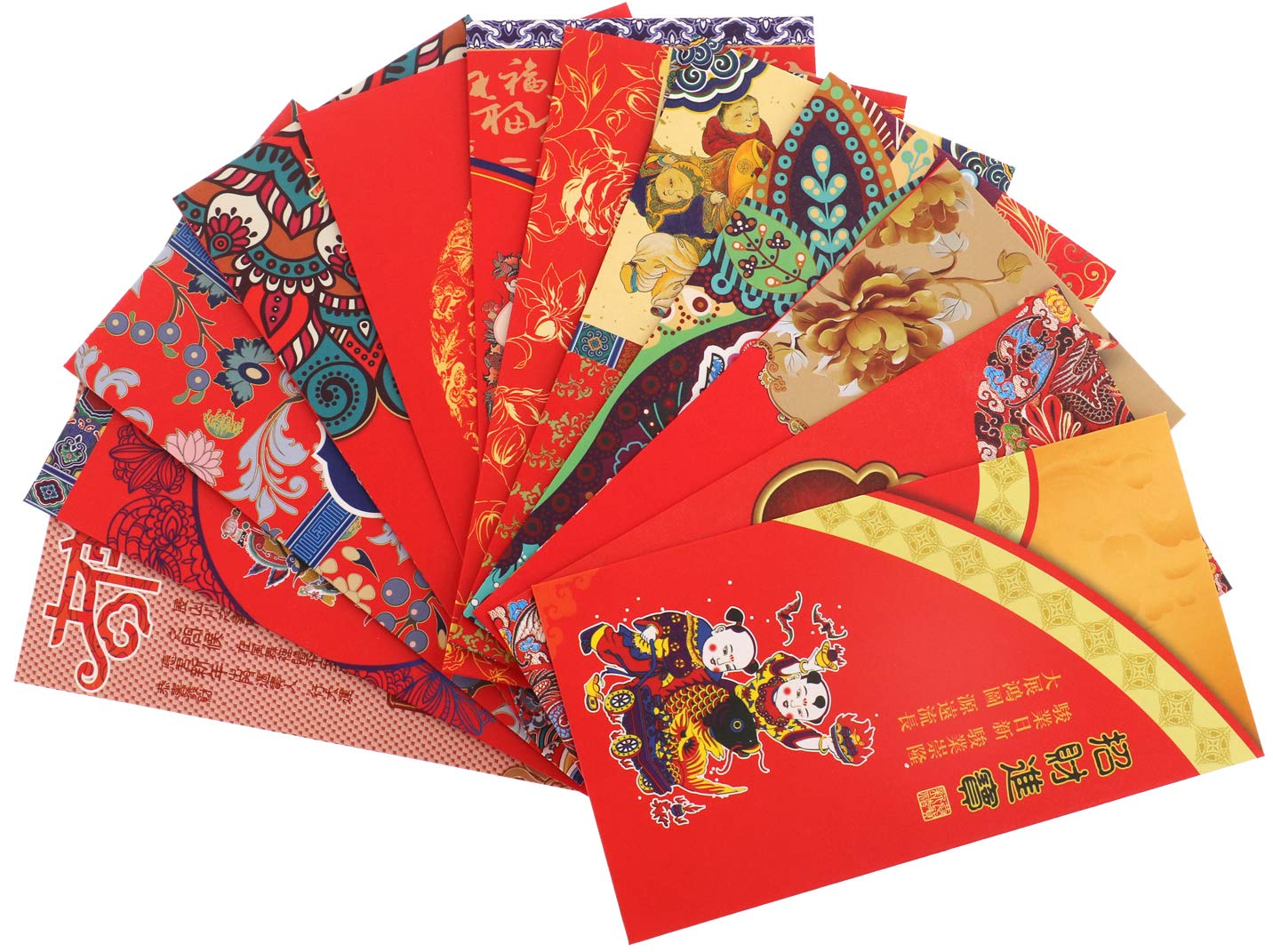 60 Stück Rote Glücksumschläge - Traditionelle Geldgeschenke Für Neujahr & Feste