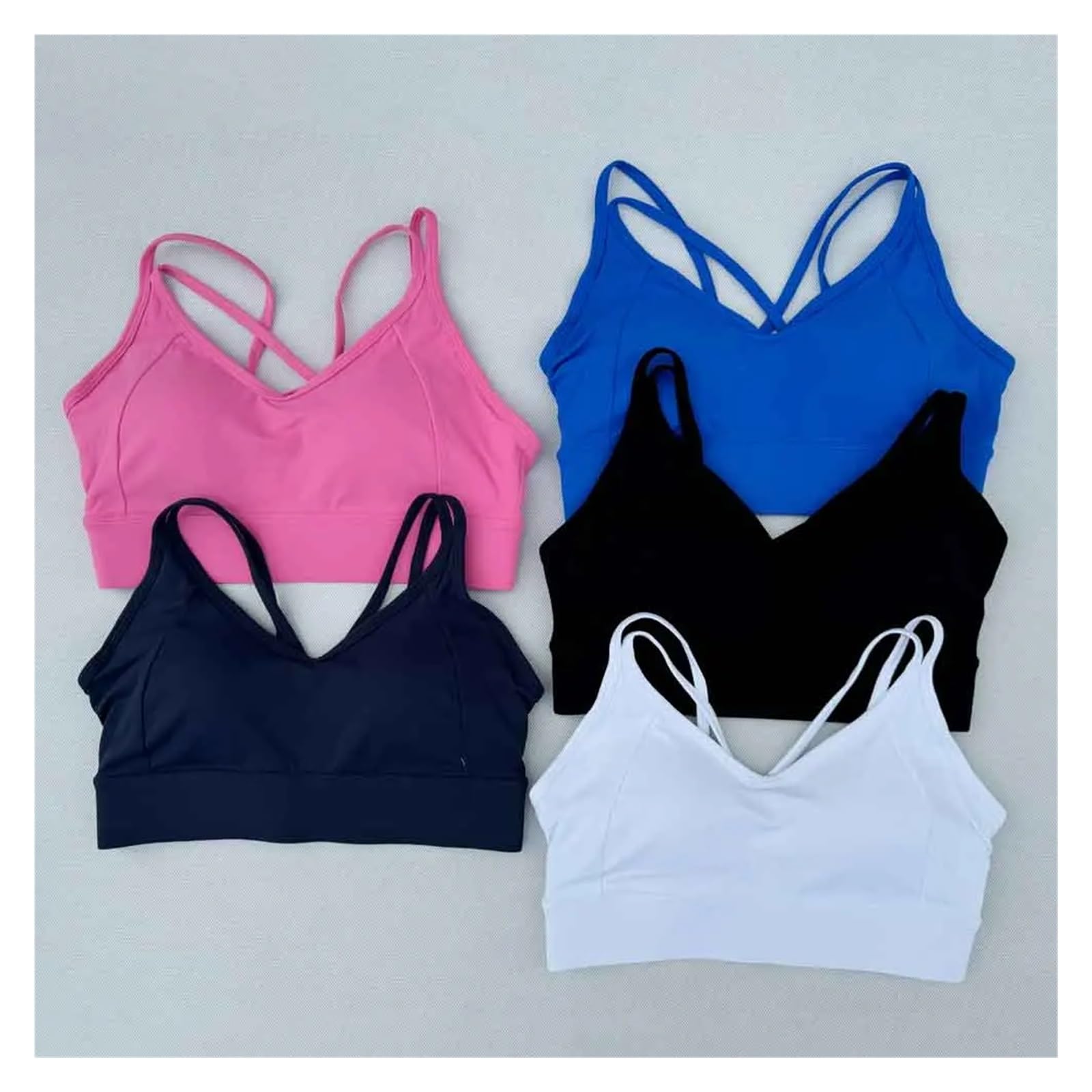 Sport BH Damen Damenbekleidung Yoga Fitness Feste Körbchen Sport-BH Outdoor Jogging Gym Damen Unterwäsche mit Brustpolster Tops Atmungsaktiv Top BH