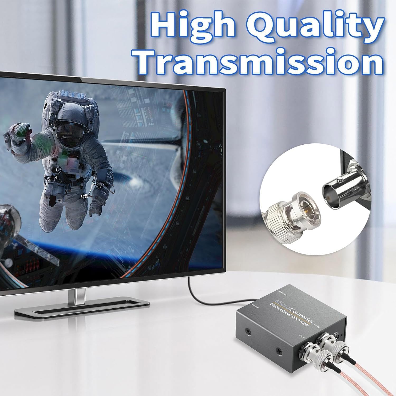 Superbat SDI 3G/HD 1,5 m kabel wideo BNC RG179 męski na męski kabel przedłużający koncentryczny 75 omów do kamery i konwertera wideo obsługuje 3G-SDI/HD-SDI/4K/8K.