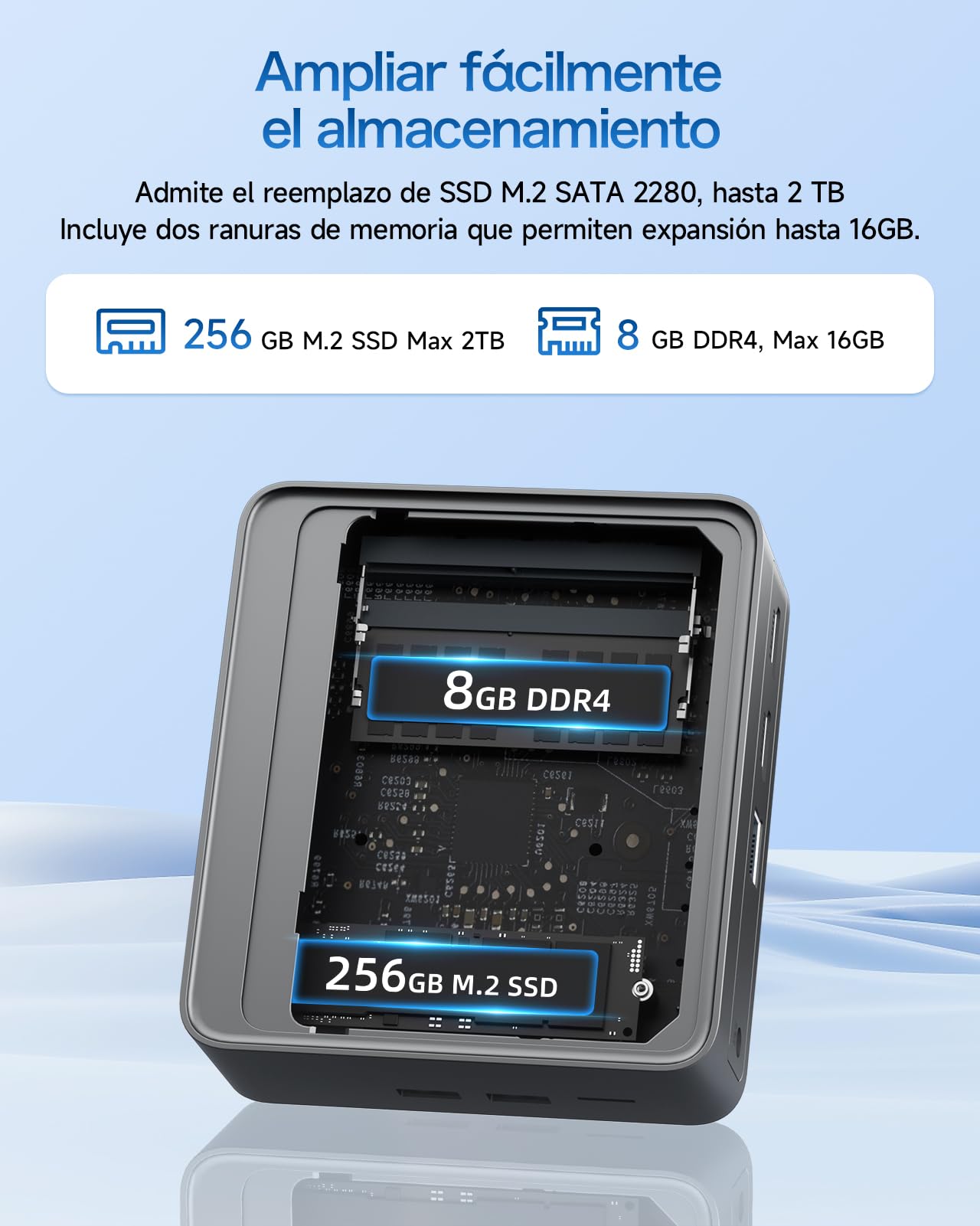 BMAX Mini PC B3 N5095 (hasta 2,9 GHz) 8GB RAM/256GB SSD W-11 Pro