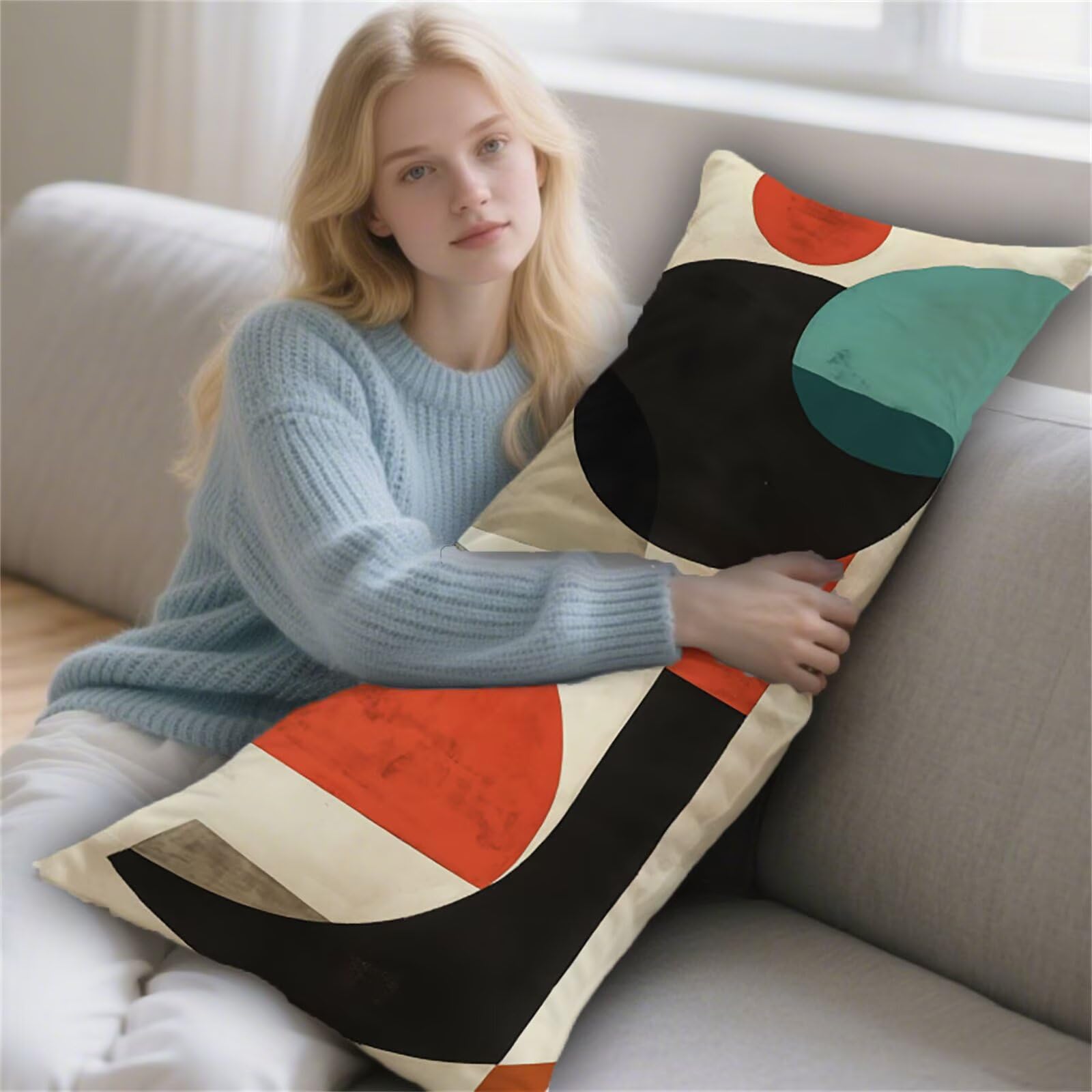 Housse coussin 50x180cm abstrait de corps et soutien de maternité