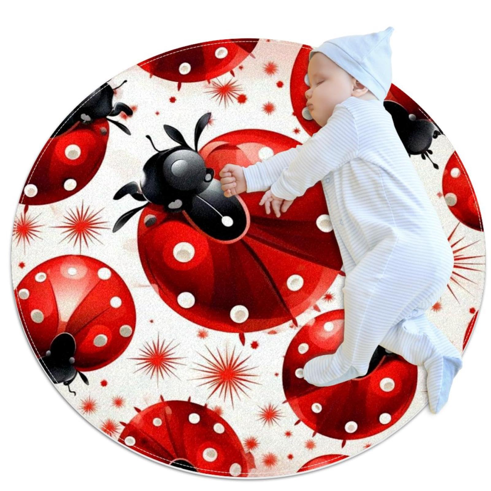 Tapis de salle de bain rond 1m petit tapis de chambre enfant et lit