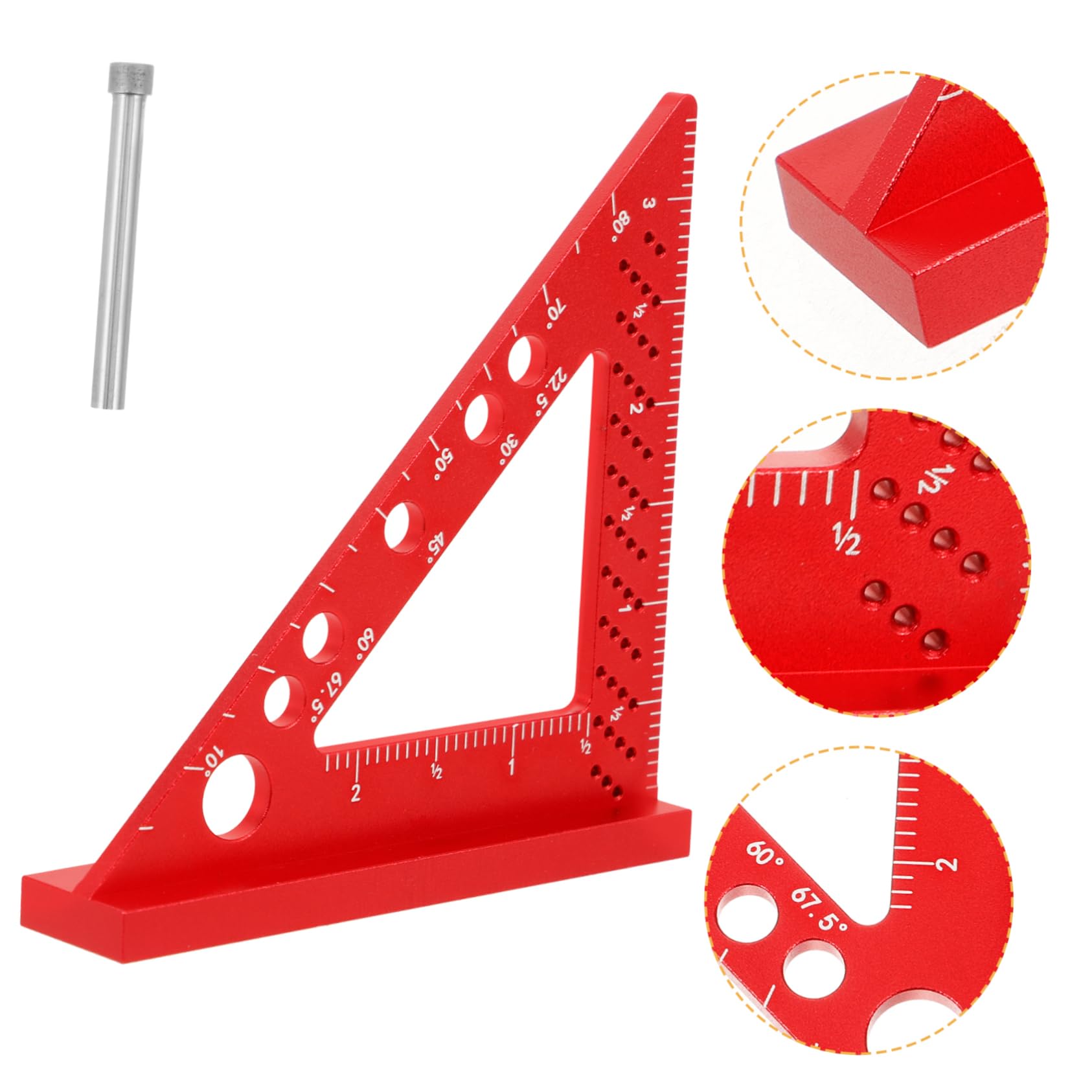 Hemobllo 4 Stücke Framing Metall Lineal Maschinist Größe Messen Lineal für Bau