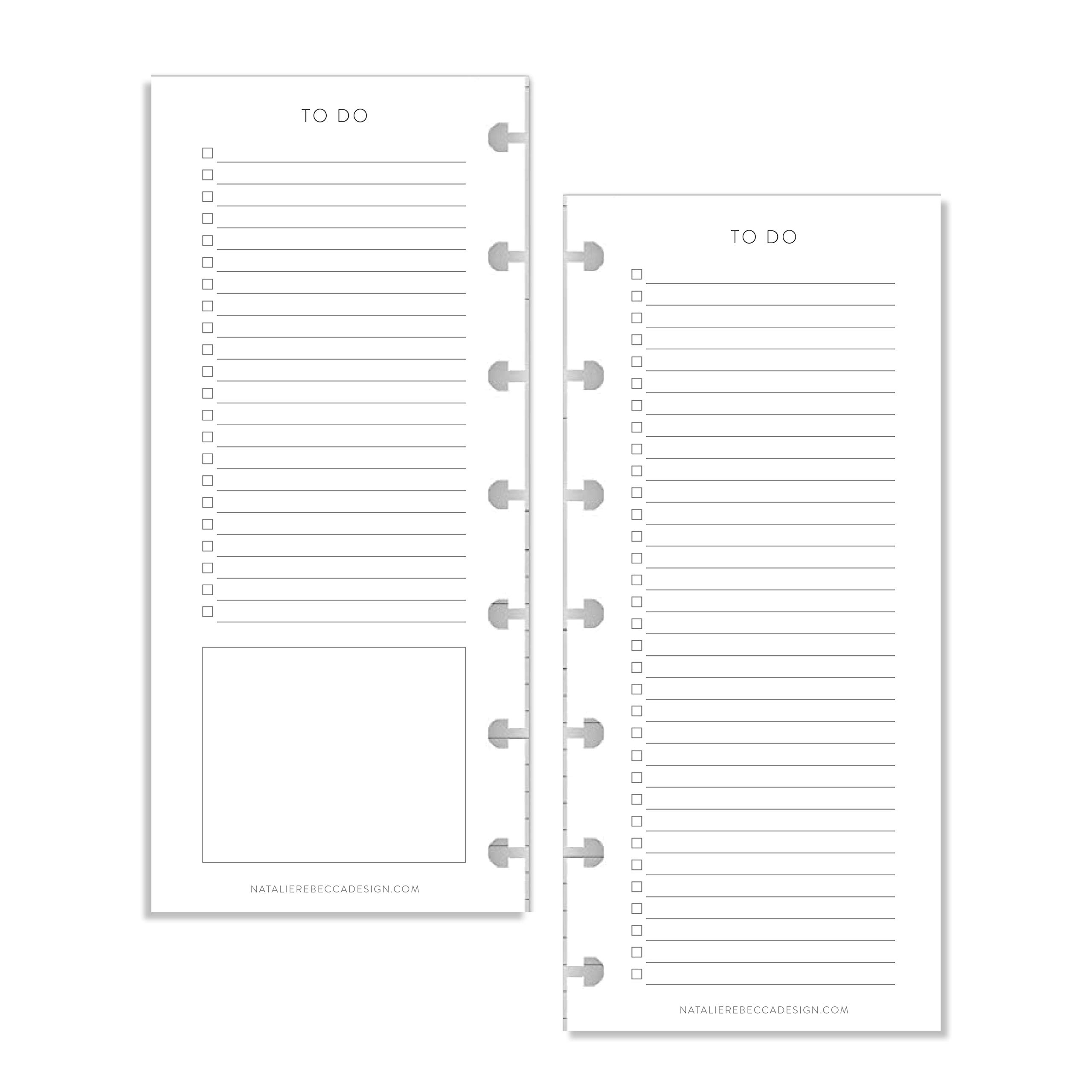 BetterNote Skinny To Do List Refills for Discbound Notebooks, Half Sheet Checklist, Fits Levenger Circa, Staples Arc, TUL, The Happy Planner, Disc Bound, Talia (Classic- 25 Sheets, 8-Disc, 5.5"x8.5")