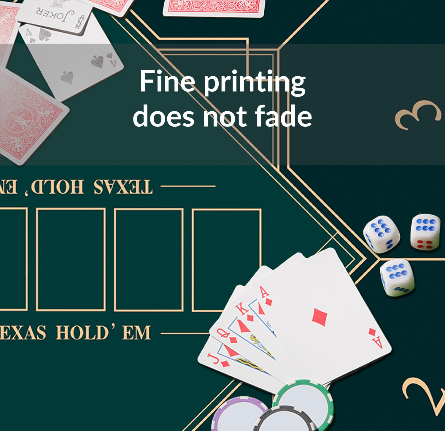 LaiEr Tapete de Póquer Redondo 24/31/39/47/55/63 Pulgadas 6-8 Persona Texas Hold'em Almohadilla de Goma, Mesa Plegable, Tapete de Póquer Portátil, Adecuado para Juegos de Póquer, Blackjack.
