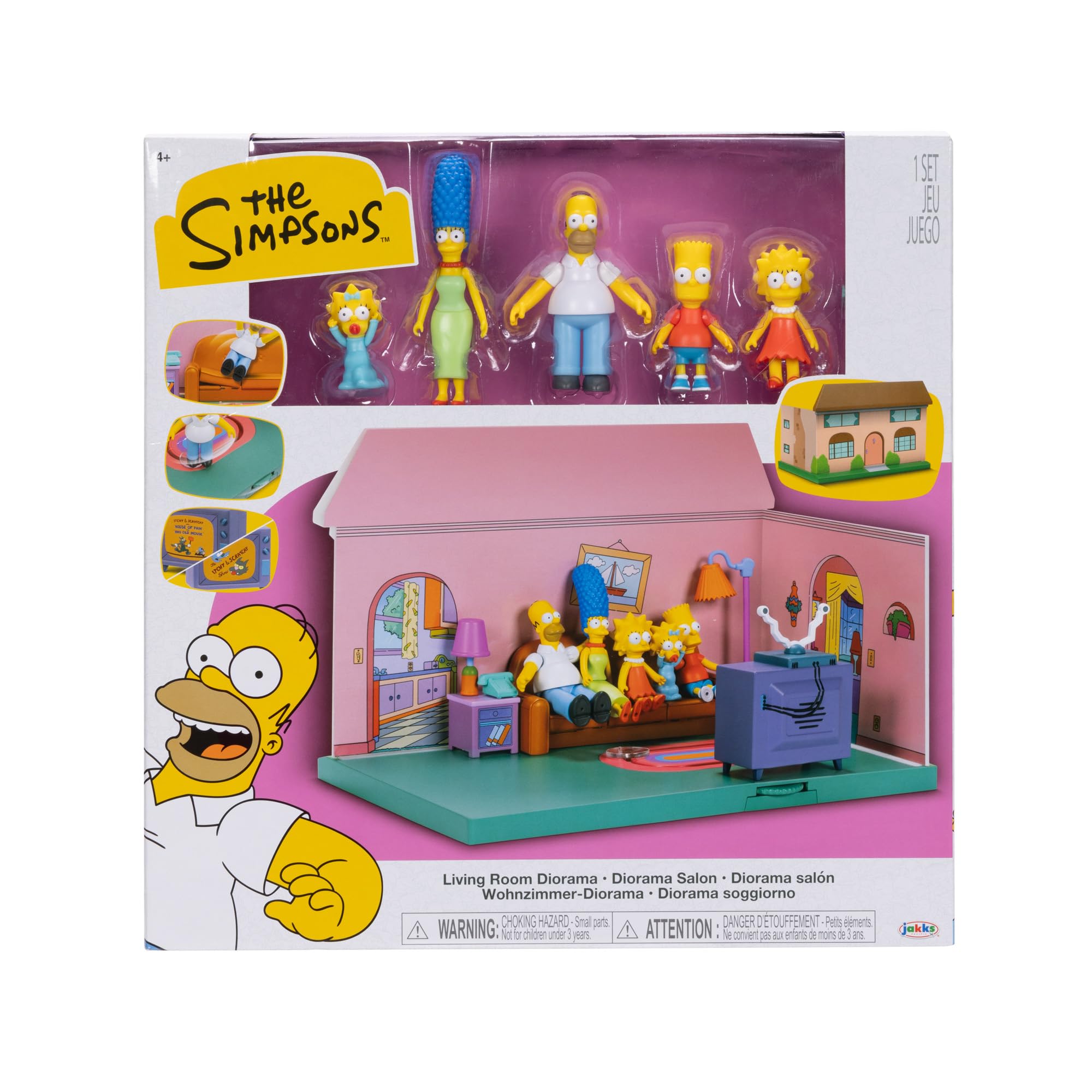 Amazon.com: Jakks Pacific The Simpsons Diorama Family Figures