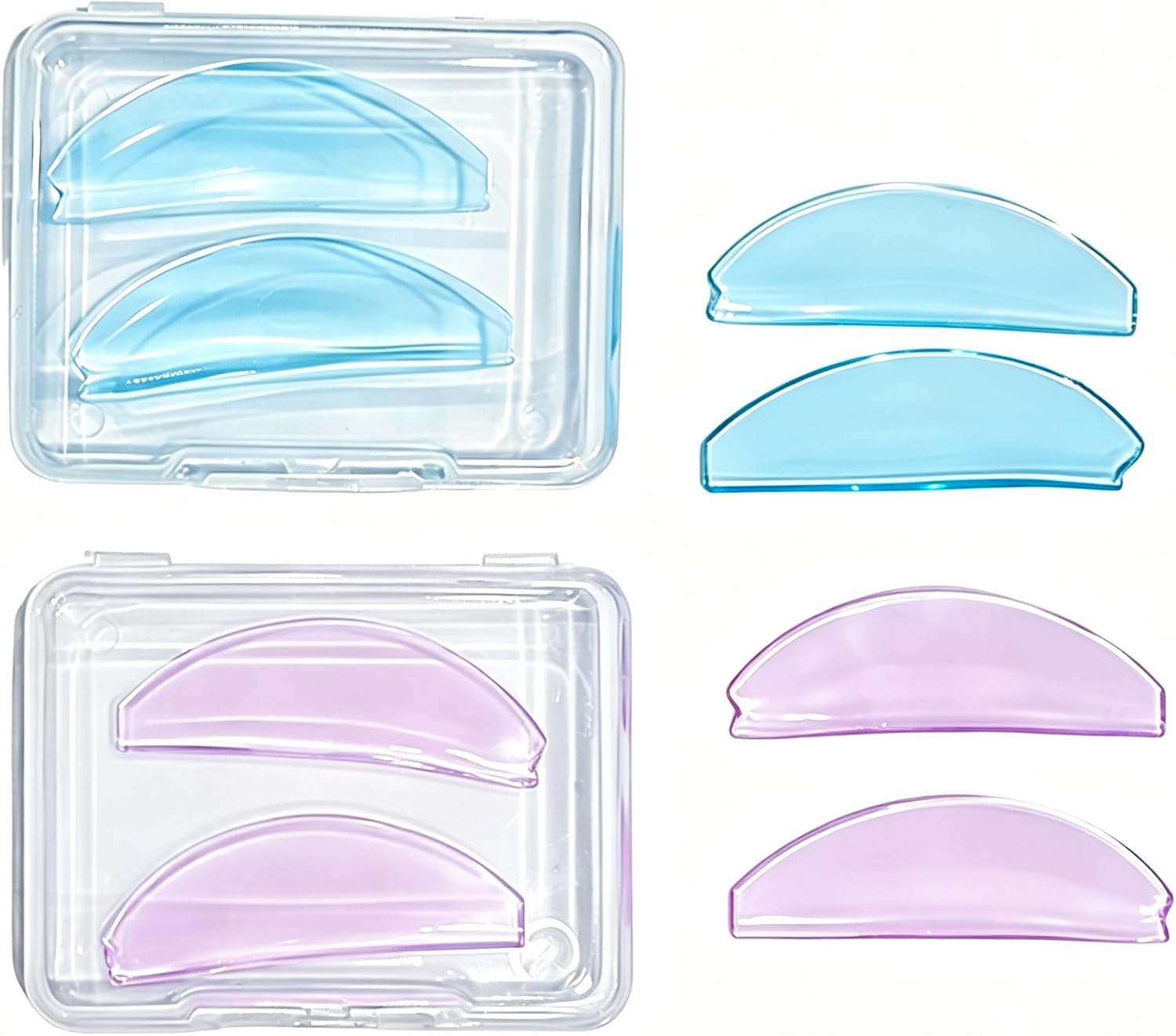 8Pcs Lash Lift Shields Flat, 1mm Thin Korean Lash Lift Pads, Glueless Reusable Eyelash Perm Tools for Salon