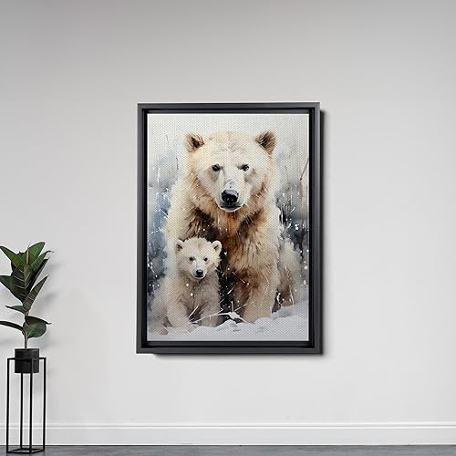 Miniatura 6 de Fox Mother Cub Print, In The Style Of Stencil,Based, Kids Wall Art, Kids Wall Art Display, Mom And Baby Animal Art Print, Canvas, Home Decor