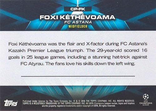 Miniatura 2 de 2015-16 Topps UEFA Champions League Showcase Pedigree #CP-FK Foxi Kethevoama
