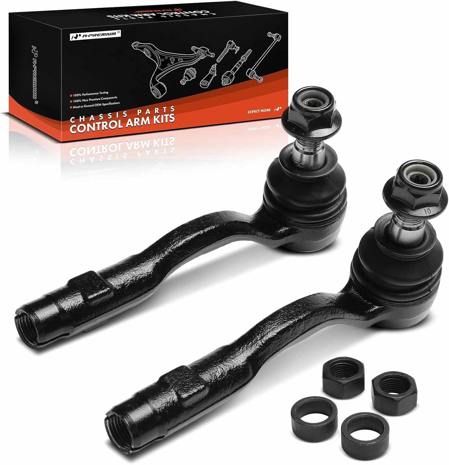 A-Premium 2 x Front Outer Tie Rod Ends, Compatible with BMW F25 Series X3 2011-2017, F26 Series X4 2015-2018