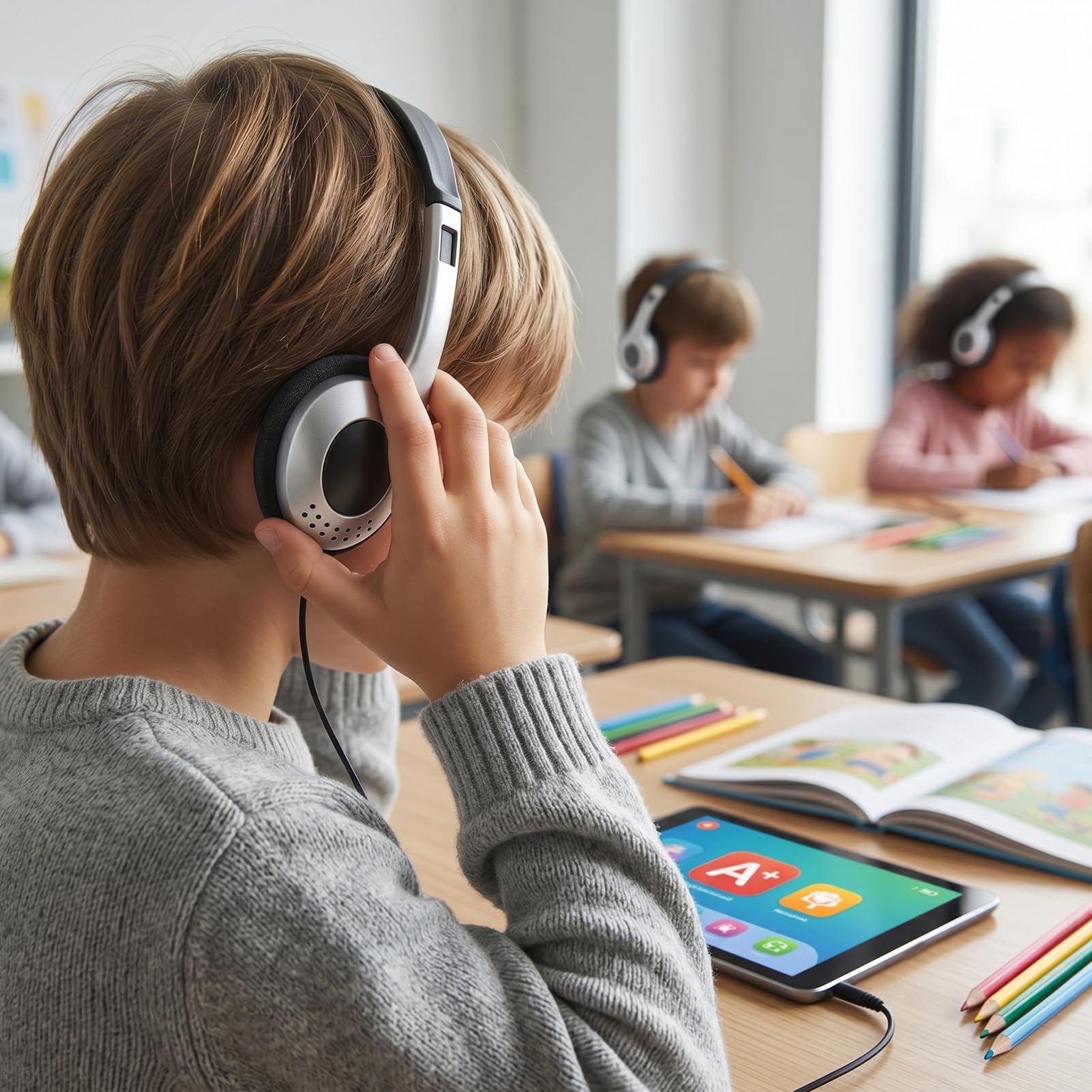 Sxhlseller Cuffie per la Classe dei Bambini, Cuffie Cablate Circumaurali, Confezione da 10 Pezzi, Jack da 3,5 Mm, Archetto Regolabile, Ideali per la Scuola, la Biblioteca, L'informatica e