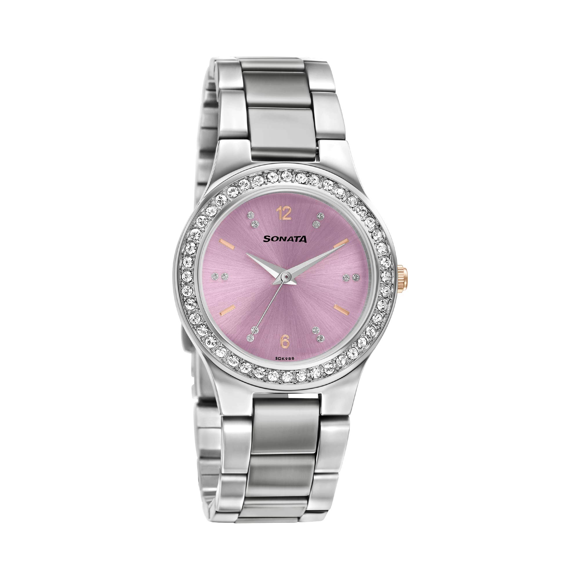 Sonata Blush It Up Pink Dial Women Watch With Stainless Steel Strap-NR87034KM03 (B08XZH6JZX) Amazon Price History, Amazon Price Tracker