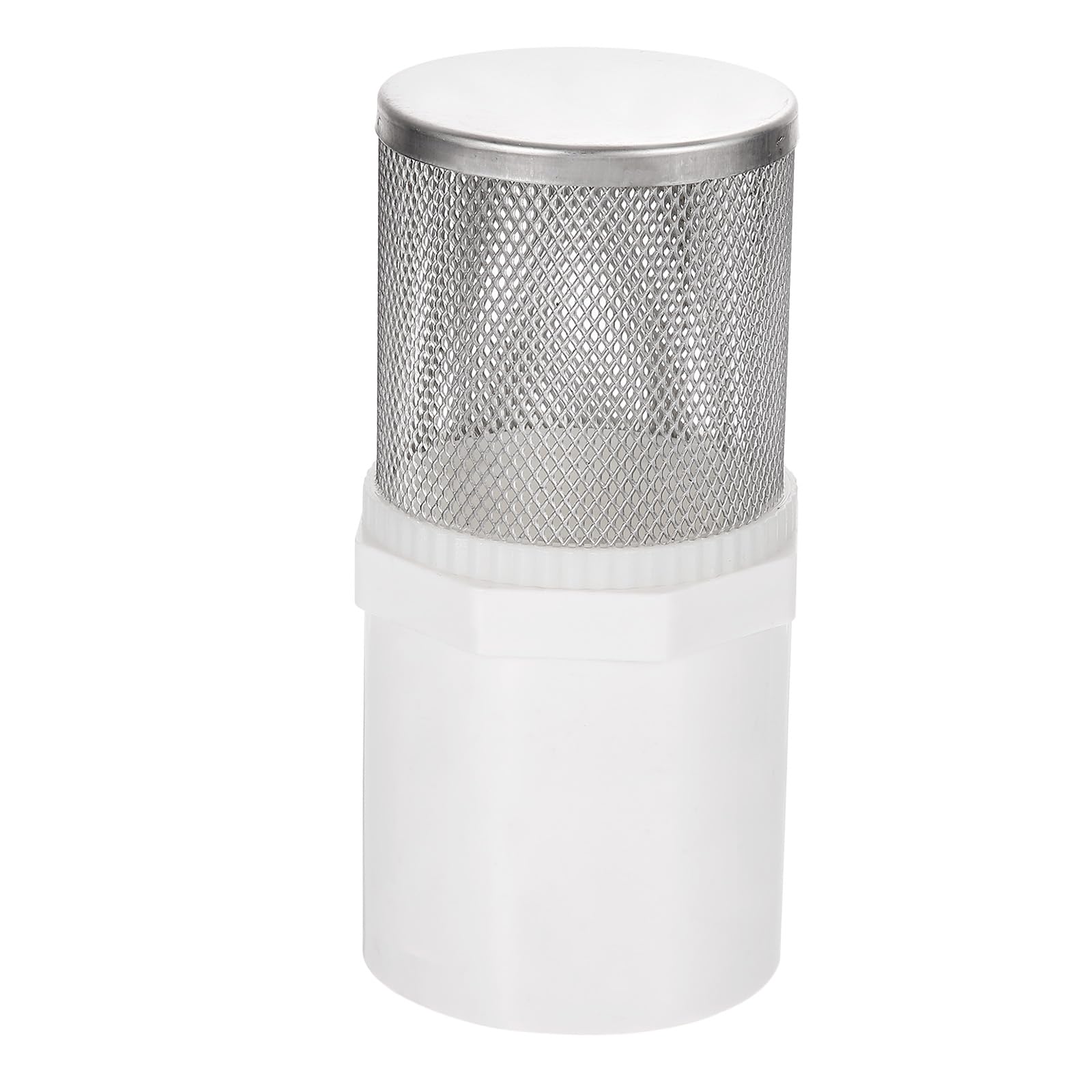 sourcing map 1 Inch 304 Stainless Steel Filter Cover, Hose Inlet Suction Strainer Filter, Connected to DN25 1" PVC Water Pipe to Reduce Solid Entry (90mm Length, 32mm Thread Dia) โ image 1