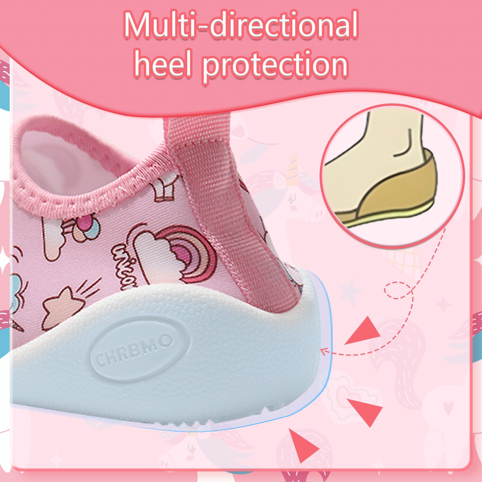 JONRRYIN Badeschuhe Kinder, Wasserschuhe Schwimmschuhe Kinder, Strandschuhe Aquaschuhe Schnell Trocknend für Strand Schwimm (Rosa, Grundschulkind, 25, Numerisch, EU Schuhgrößensystem, M)