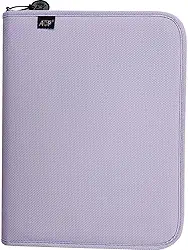 Fichário Escolar, Sweet, com Zíper, Lilás com Estojo + Divisórias, 96 Folhas, ACP