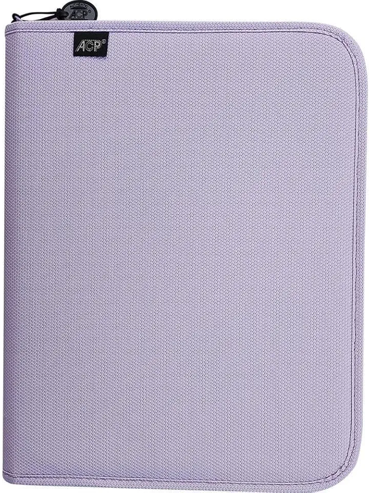 Fichário Escolar, Sweet, com Zíper, Lilás com Estojo + Divisórias, 96 Folhas, ACP