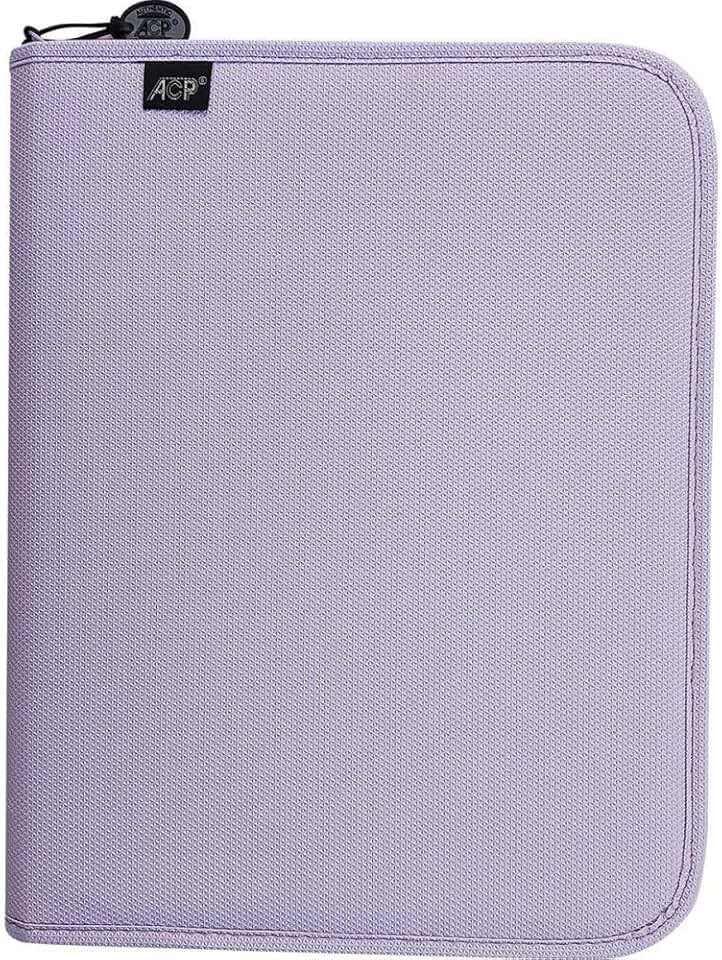 Fichário Escolar, Sweet, com Zíper, Lilás com Estojo + Divisórias, 96 Folhas, ACP