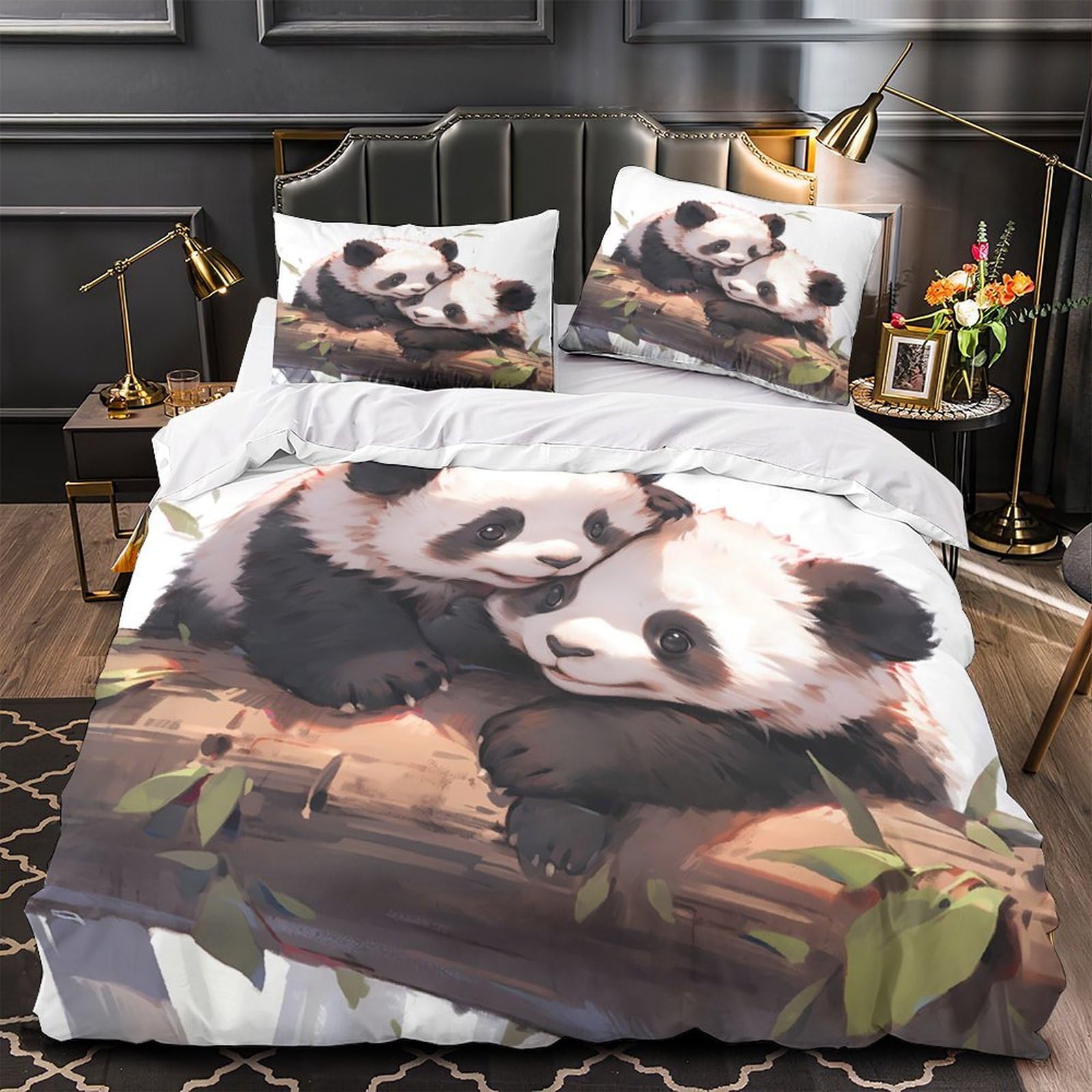 Parure de lit cachemire noire microfibre respirante contre la chaleur et les draps rudes