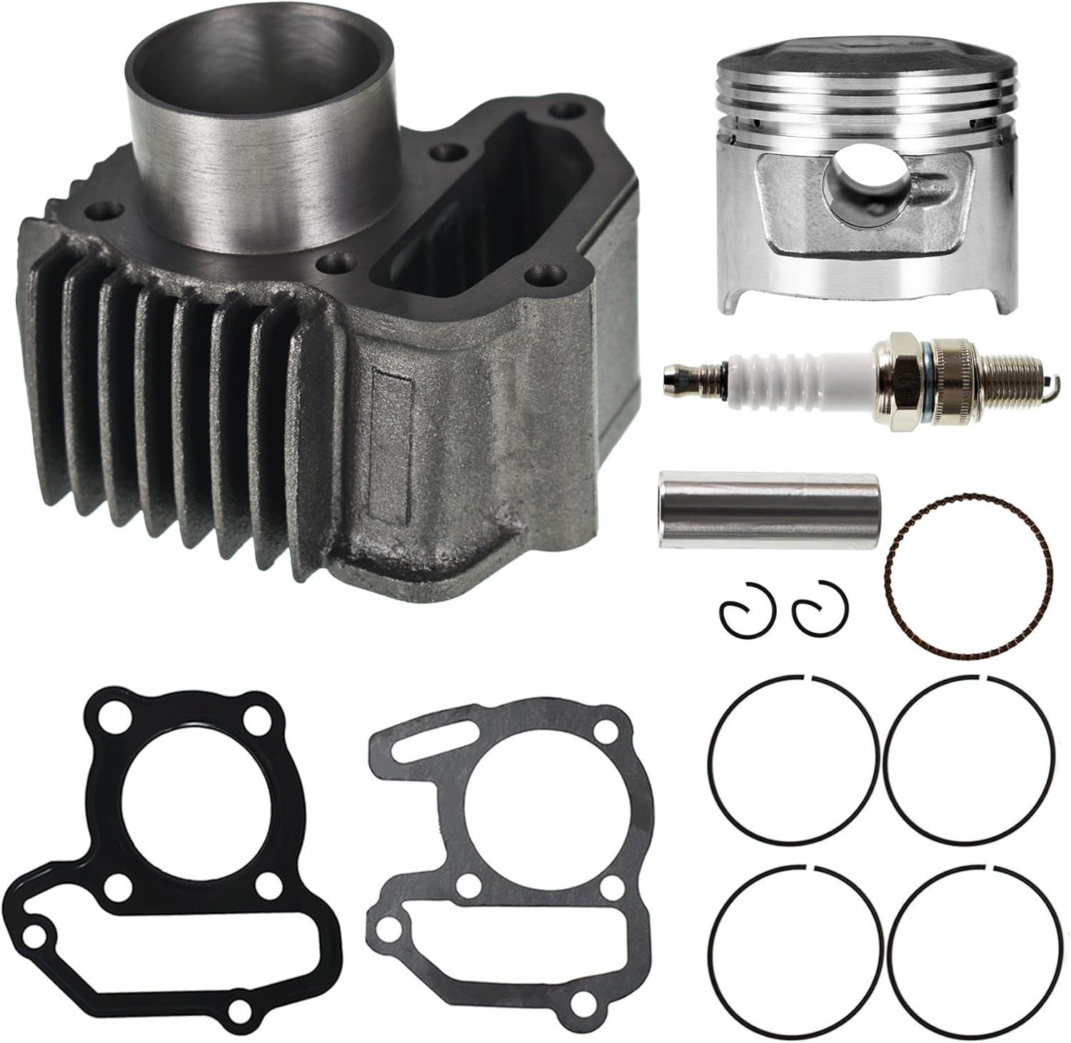 waltyotur Cylinder 80cc Piston Gasket Repair Kit 55X-11610-00-00 Replacement for Yamaha YFM80 80 Moto 4