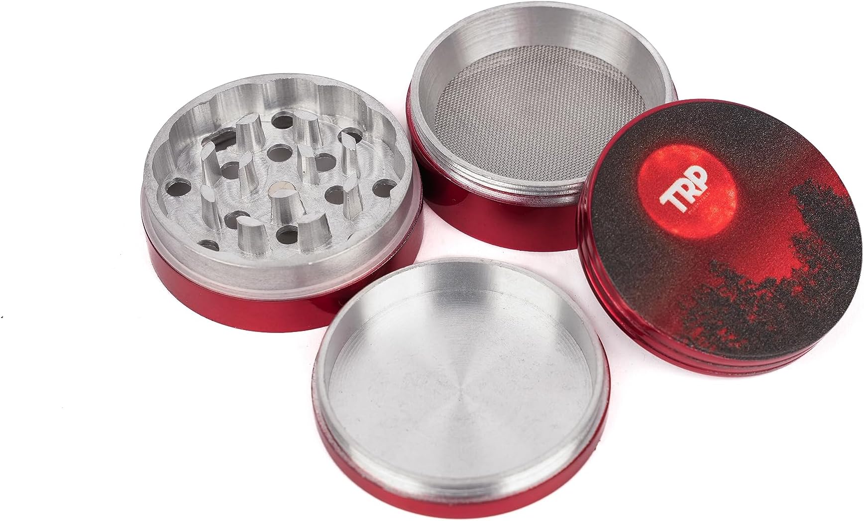 Essentials Premium Metallic Herb Crusher/Grinder Large with Filter (Herb Grinder/Herb Crusher) (55 mm, Lunaria)