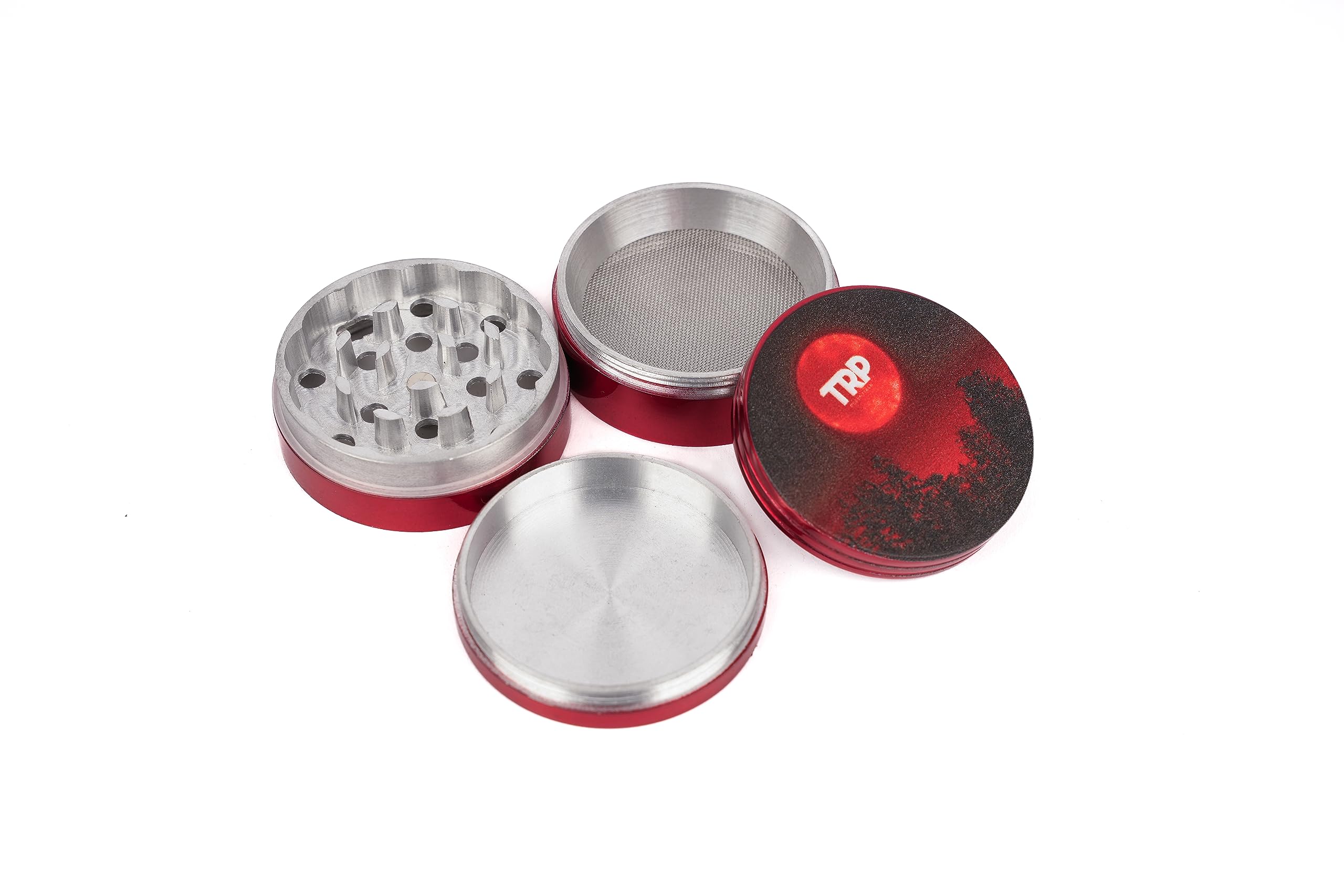 TRP Essentials Premium Metallic Herb Crusher/Grinder Large with Filter (Herb Grinder/Herb Crusher) (55 mm, Lunaria)