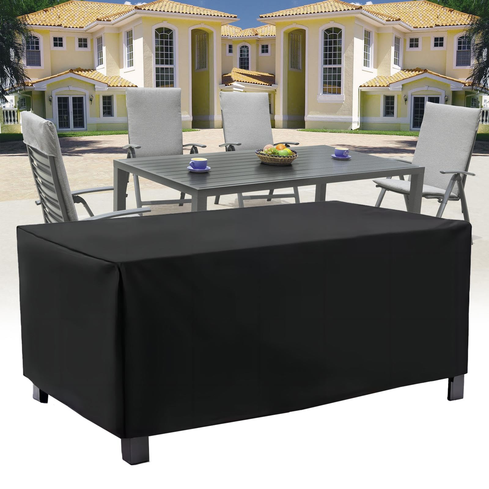 HNYDM Housse Salon de Jardin Exterieur, 380x120x100cm/LxWxH 600D