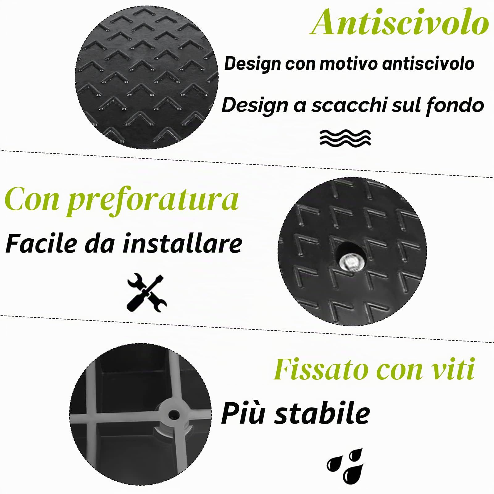 YRHome 2 rampe per marciapiede in gomma, altezza 10,5 cm, per sedia a rotelle, portatile, in plastica, per deambulatore, moto, auto