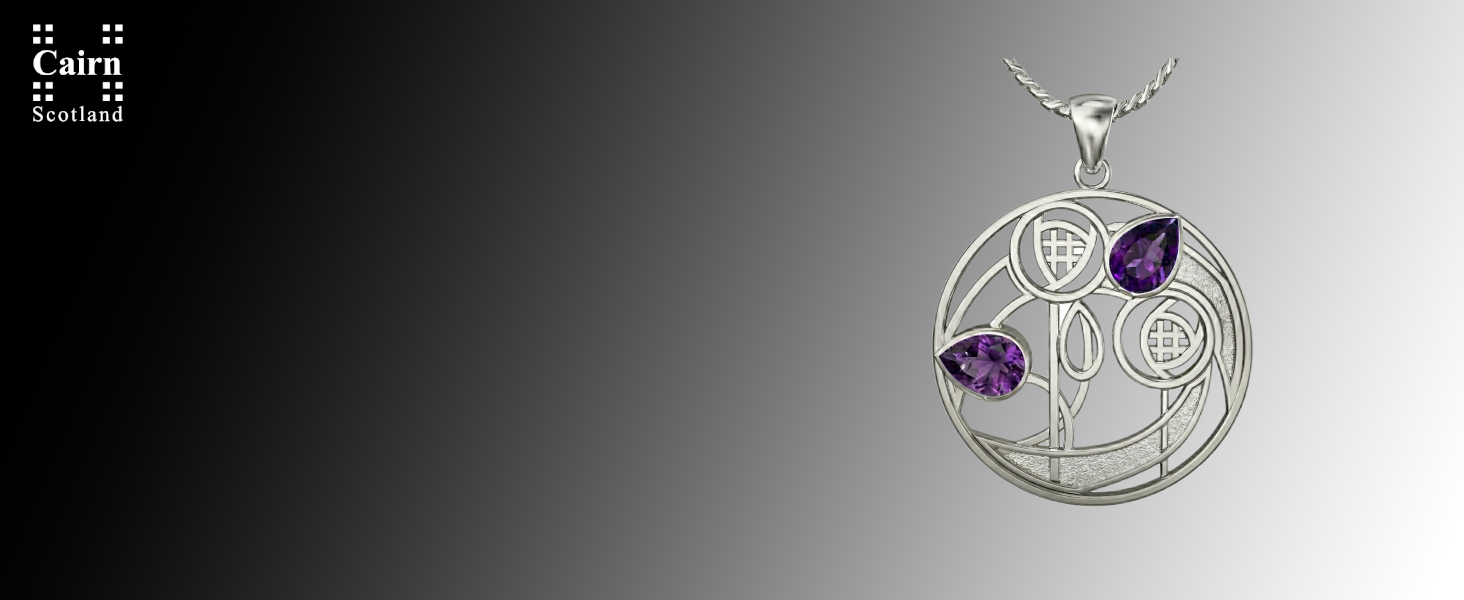 Collana Con Ciondolo Charles Rennie Mackintosh Argento