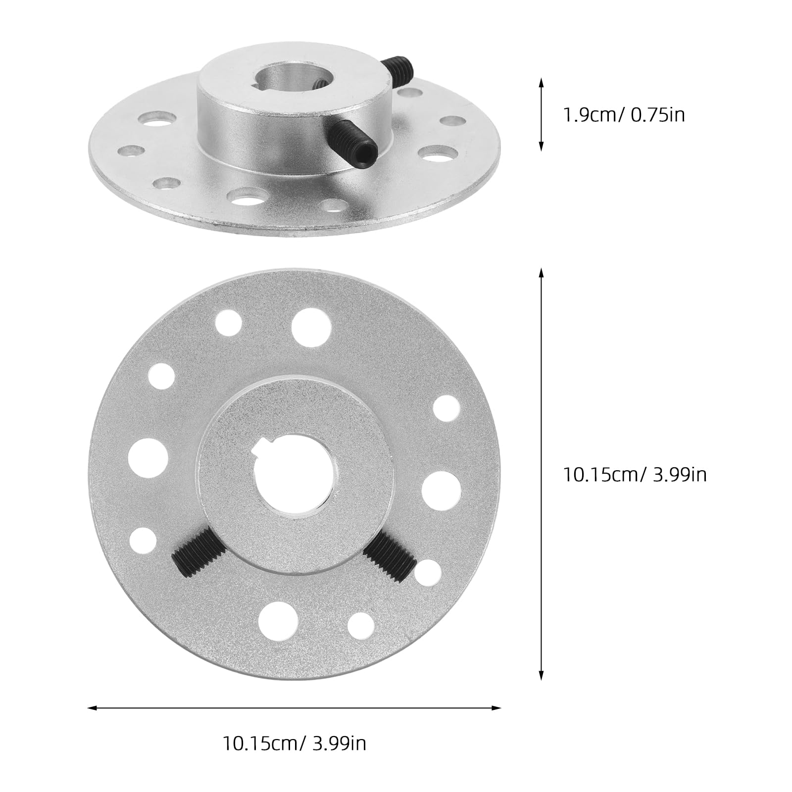 Hinterrad mit Montagebolzen Kettenradnabenadapter 3/16 Keilnut 5/8 Bohrung aus Legierung für 212cc 196cc 6,5 Ps Go Kart Atv Radflansch