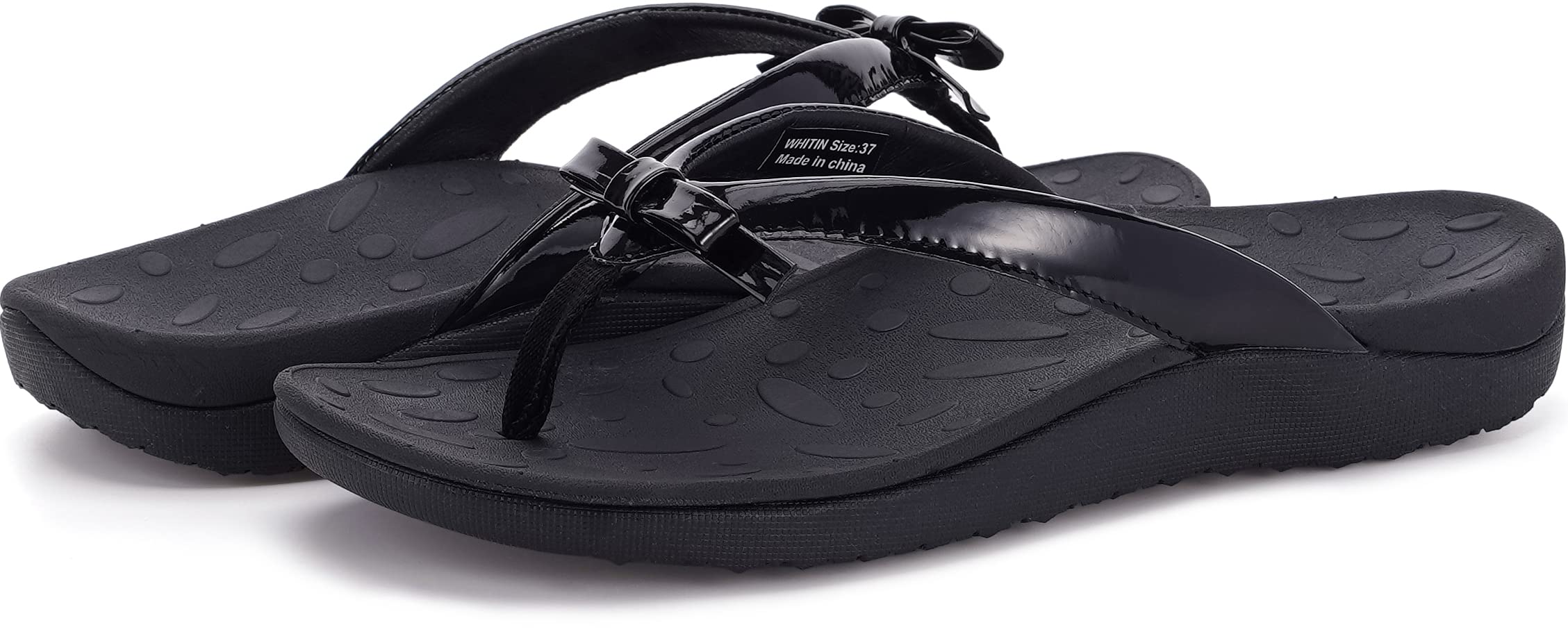 WHITINWomen's Flip Flops Thong Sandals | Orthotic Arch Support | Soft Toe Post | Deep Heel Cup