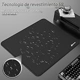 ATTACK SHARK CM02 eSports Gaming Mouse Pad, Water Resistant Coating Large Mouse Mat, Fine Sand-Like Texture Surface, Slip-Resistant Bottom, Micro-Knit Stitched Edges, 450x400x4mm - Black - 4