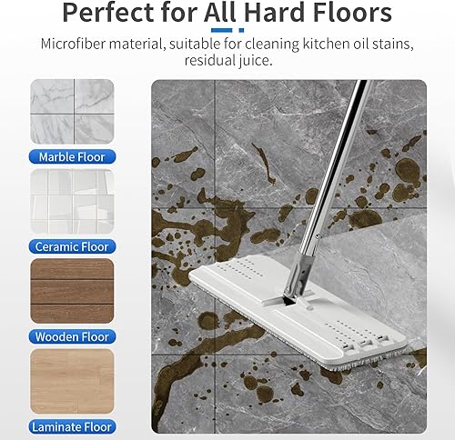 Miniatura 6 de Joymoop - 10 almohadillas de repuesto para trapeador, 13 almohadillas universales de 4.9 pulgadas, repuestos de cabezal de trapeador lavable,