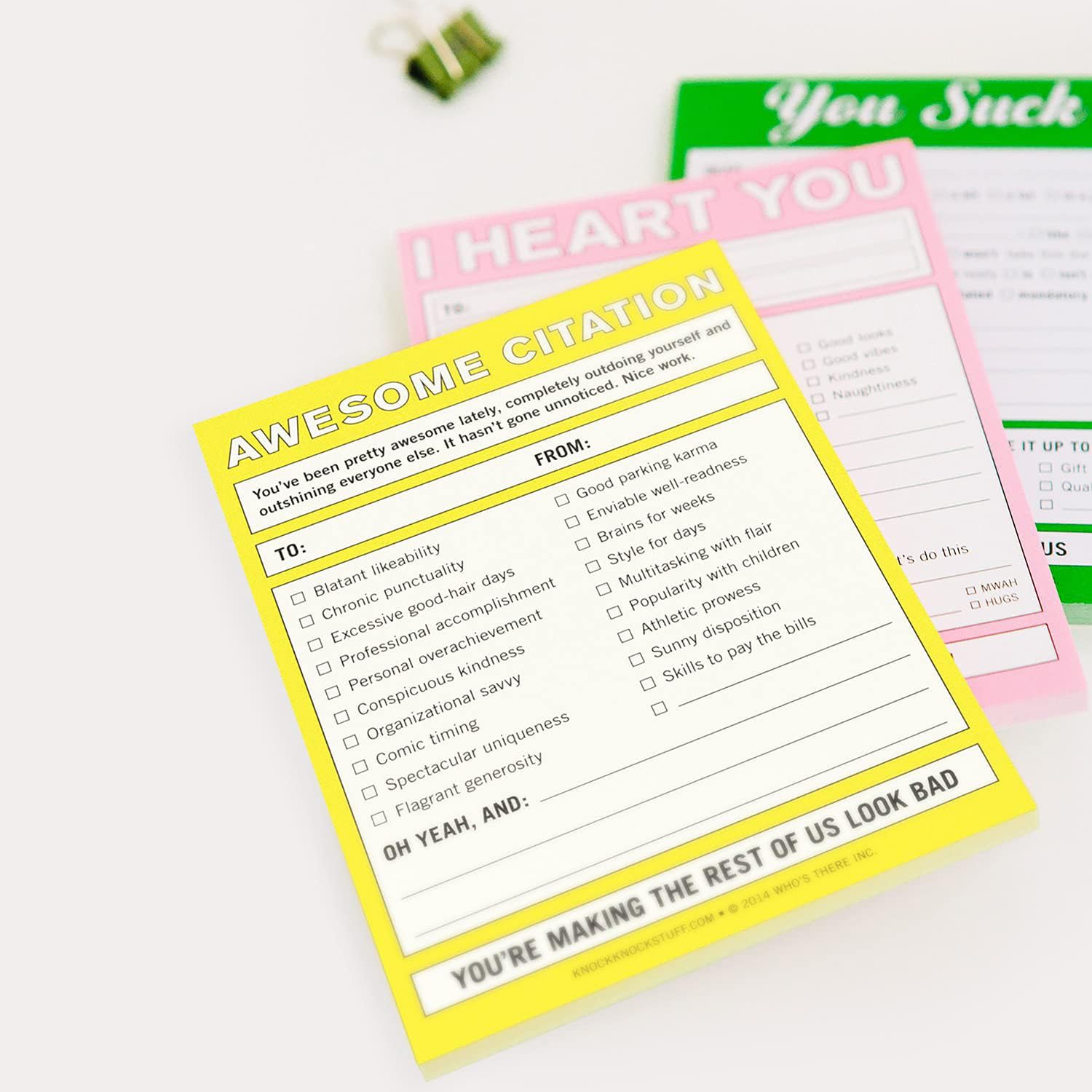 Knock Knock Awesome Citation Nifty Note Pad 4 x 5.25-inches