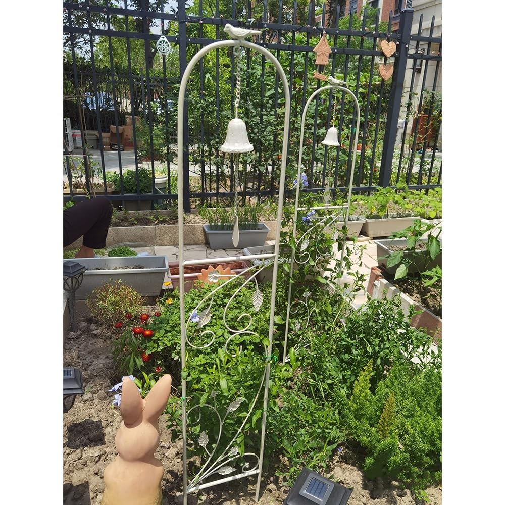 Treillis de Plante D'intérieur de Treillis de Plante de 135 * 20 cm, Treillis en Métal pour Plantes Grimpantes en Plein Air (Color : White, Size : 135 * 20cm/53.1 * 7.9in)