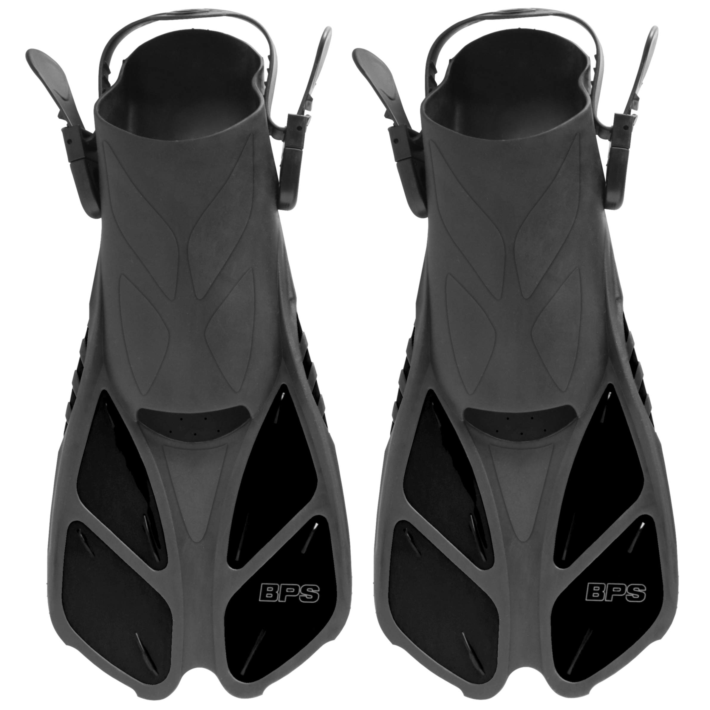 Buy BPS ShortBlade Adjustable Swim Fins/Flippers and Full Gear Snorkel