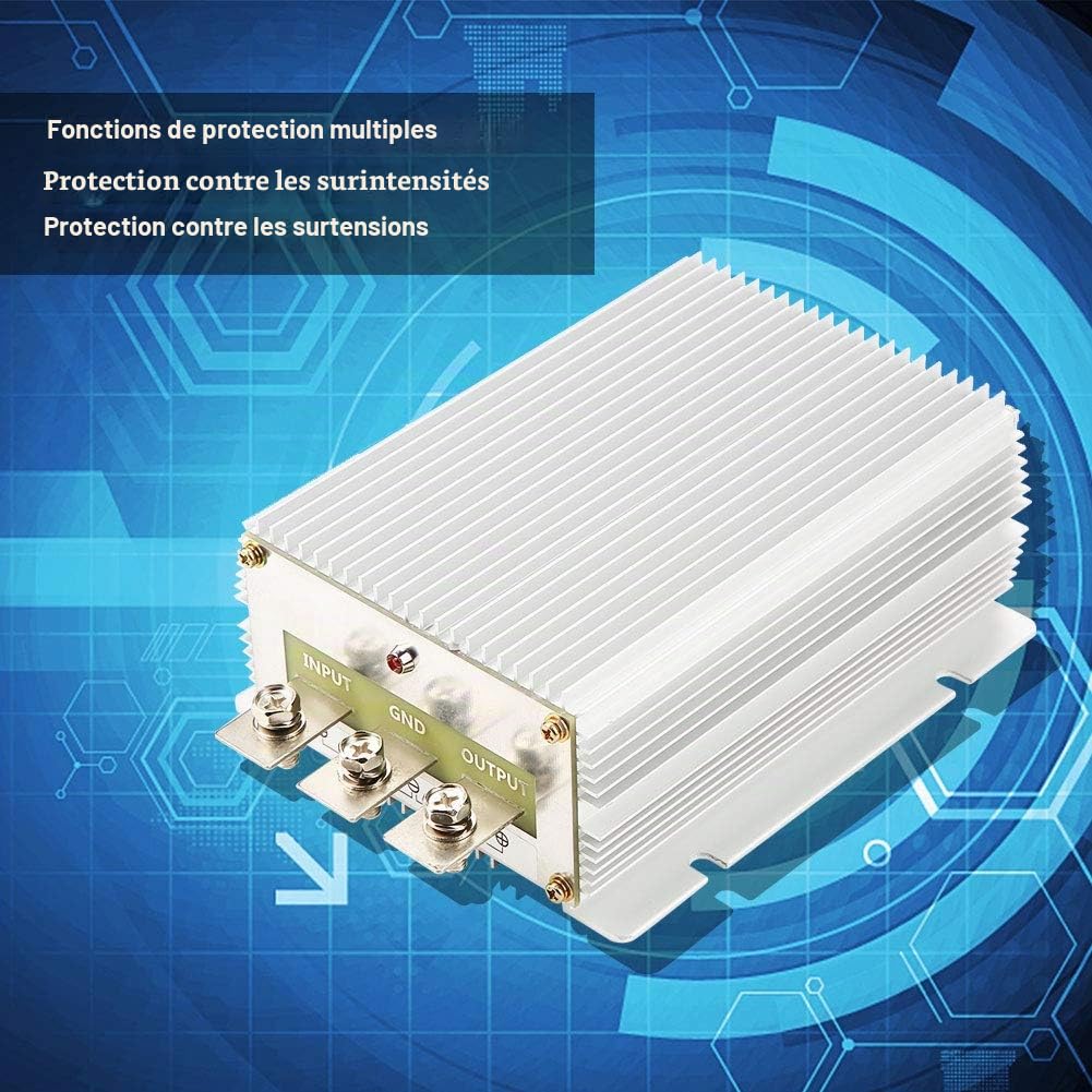 Convertisseur abaisseur, 24V à 12V 60A 720W Régulateur réducteur de tension Alimentation abaisseur haute puissance Convertisseur abaisseur DC-DC non isolé