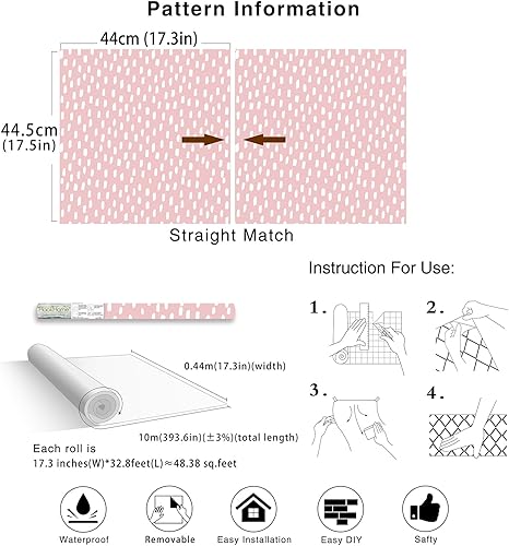 Vista 77 de HAOKHOME Papel tapiz para despegar y pegar, diseño de puntos modernos y bohemios, extraíble, para baño, color caramelo/blanco, papel de contacto