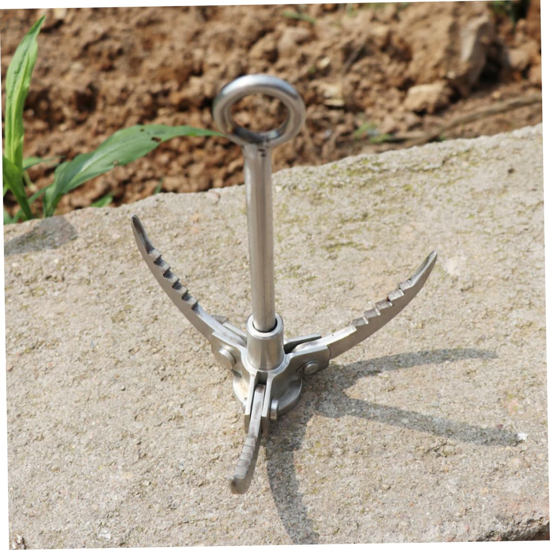 Enterhaken, Edelstahl-Klapp-Enterhaken, Kletterklaue, Überlebenswerkzeug, Ausrüstung für Outdoor-Klettern, Wandern, Taschen-, mit Seil