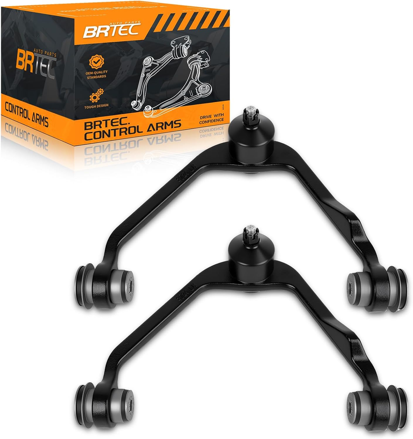 BRTEC 2WD Front Upper Control Arm with Ball Joint for 1997 1998 1999 2000 2001 2002 2003 for Ford F150; 2002 for Lincoln Blackwood; 1997 for Ford F250 Upper Control Arm K8726 K8728