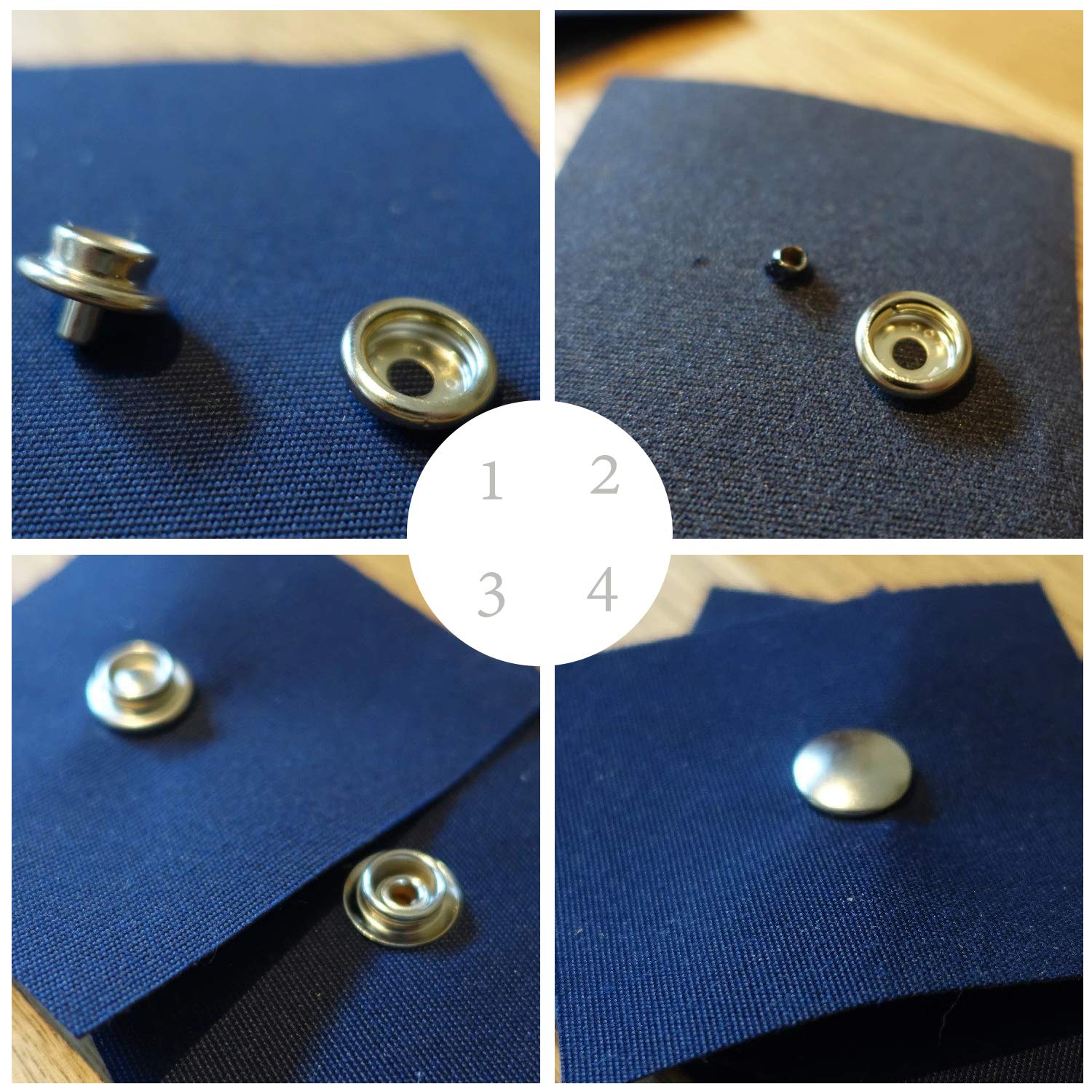15mm Automatici Maschio Per Abbigliamento - Riparazione Bottoni A Scatto Per Giacche, Jeans, Borse - 10 Pezzi (Parti Femmina)