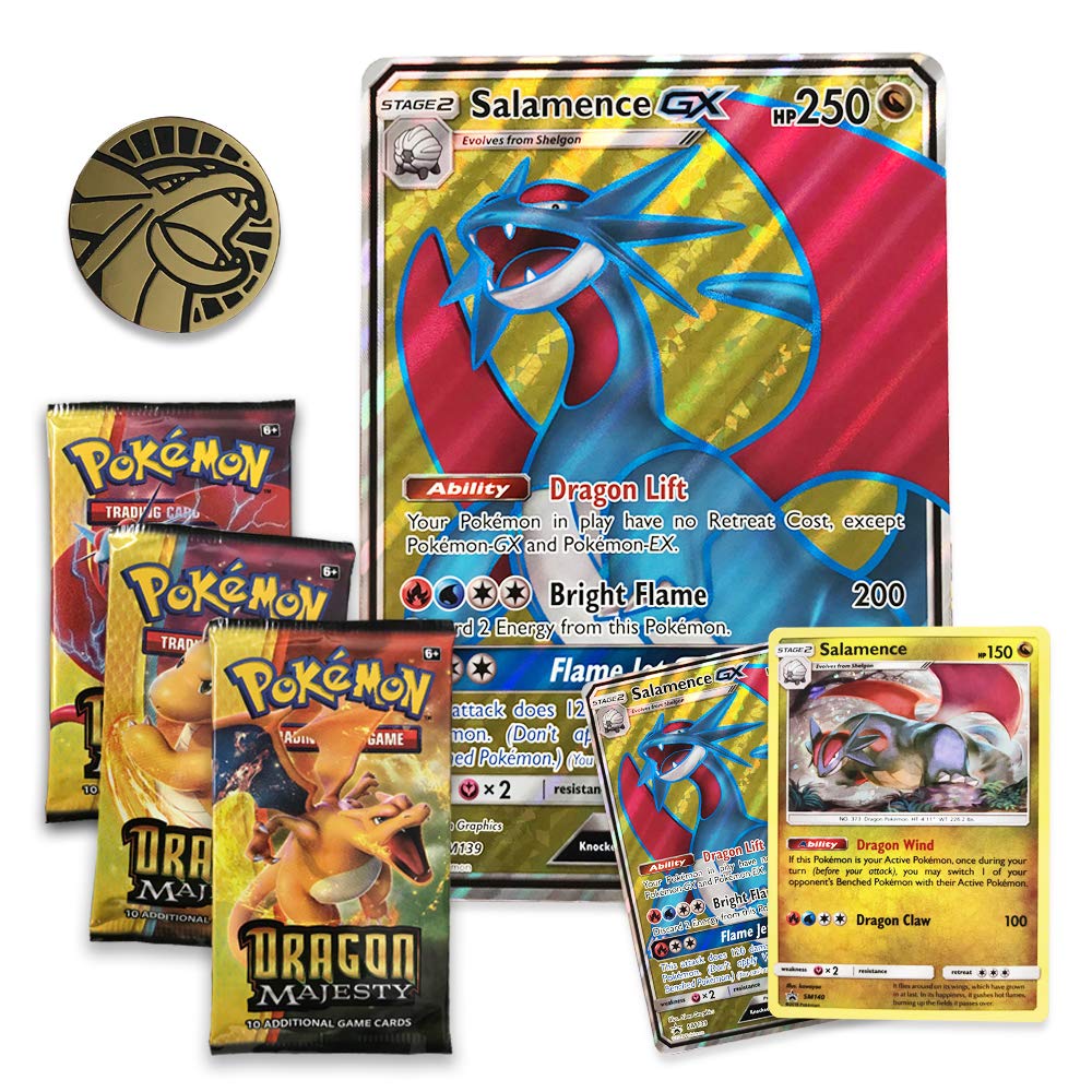 salamence gx pokemon card value Amazon.com: Pokemon TCG: Dragon Majesty Special Collection Salamence GX Box  : Toys & Games
