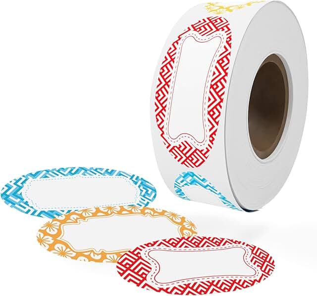 MESS Dissolvable Canning Labels for Jars - Dissolvable Food Labels - 1x2.25 in. 150/Roll - Removable Labels - Mason Jar La...