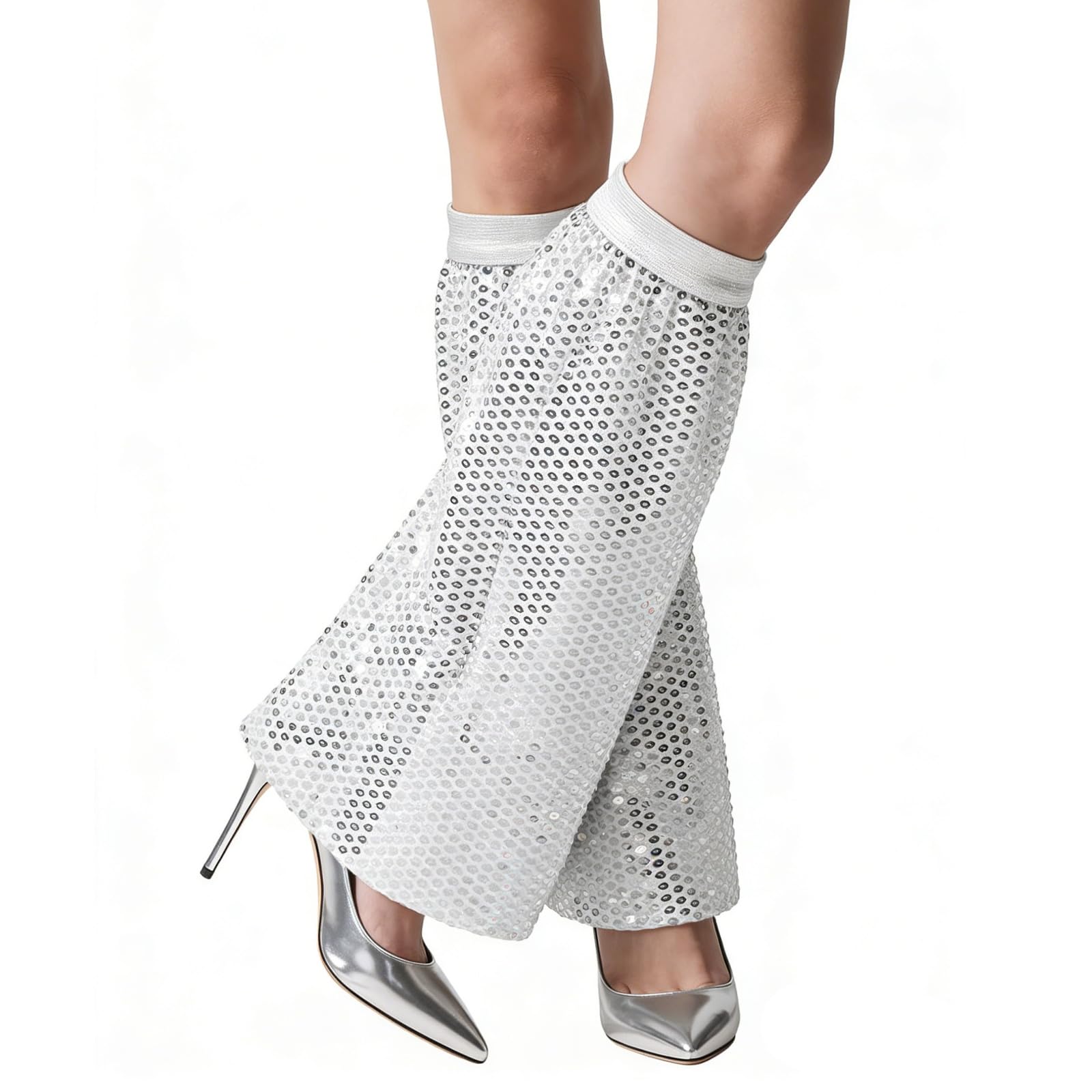 Abba Outfits for Women, Sequin Leg Warmers, Abba Fancy Dress Costume, Sparkly Sequins Leg Warmers 70s Disco Dress Accessories, Leg Guards, Women's Sequins Disco Clothing, Carnival Fancy Dresses