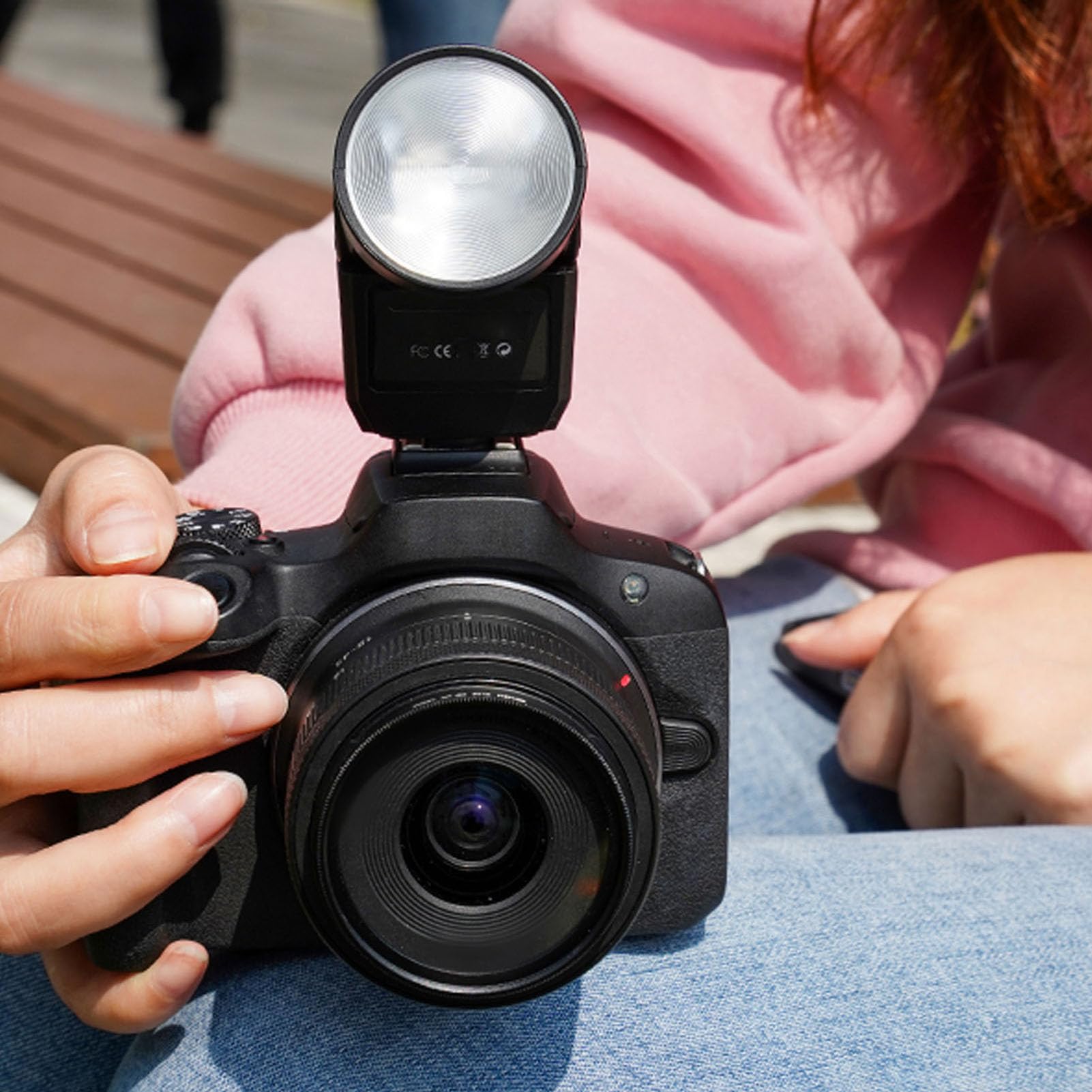Luocute Micro Cámara Flash, Gn8 6500k CRI97 Película Portátil Montaje de Montaje Caliente de Zapatillas Hot Light para la Cámara DSLR Flash con Luz de Video, Flashes de