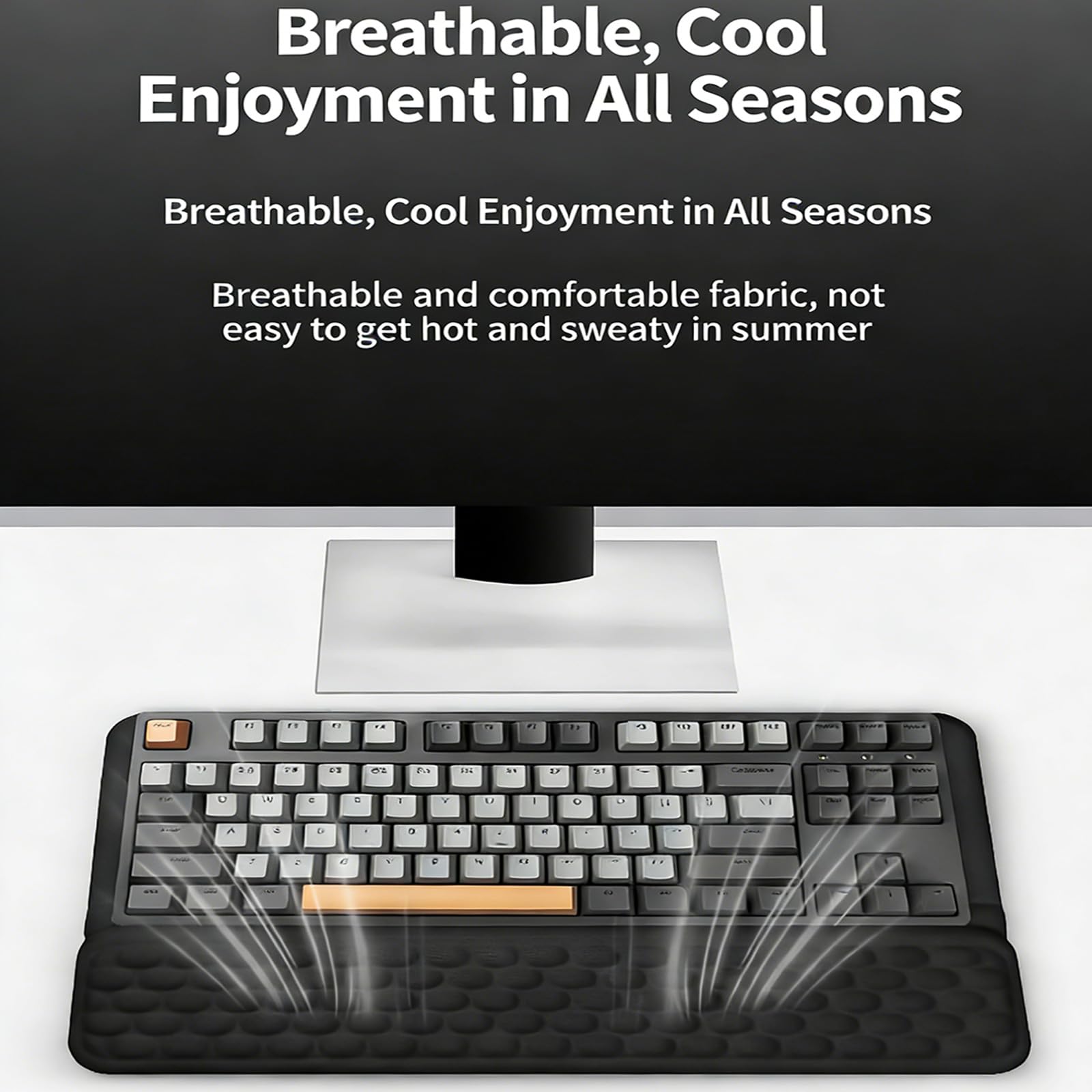 Reposamuñecas ergonómico para teclado, soporte suave para oficina, juegos, teclado, reposamuñecas, funda, accesorios