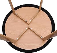 Vista 3 de NEWISHER Mantel redondo ajustable de elastano elástico negro con bordes elásticos para comedor, picnic y patio, 48 pulgadas