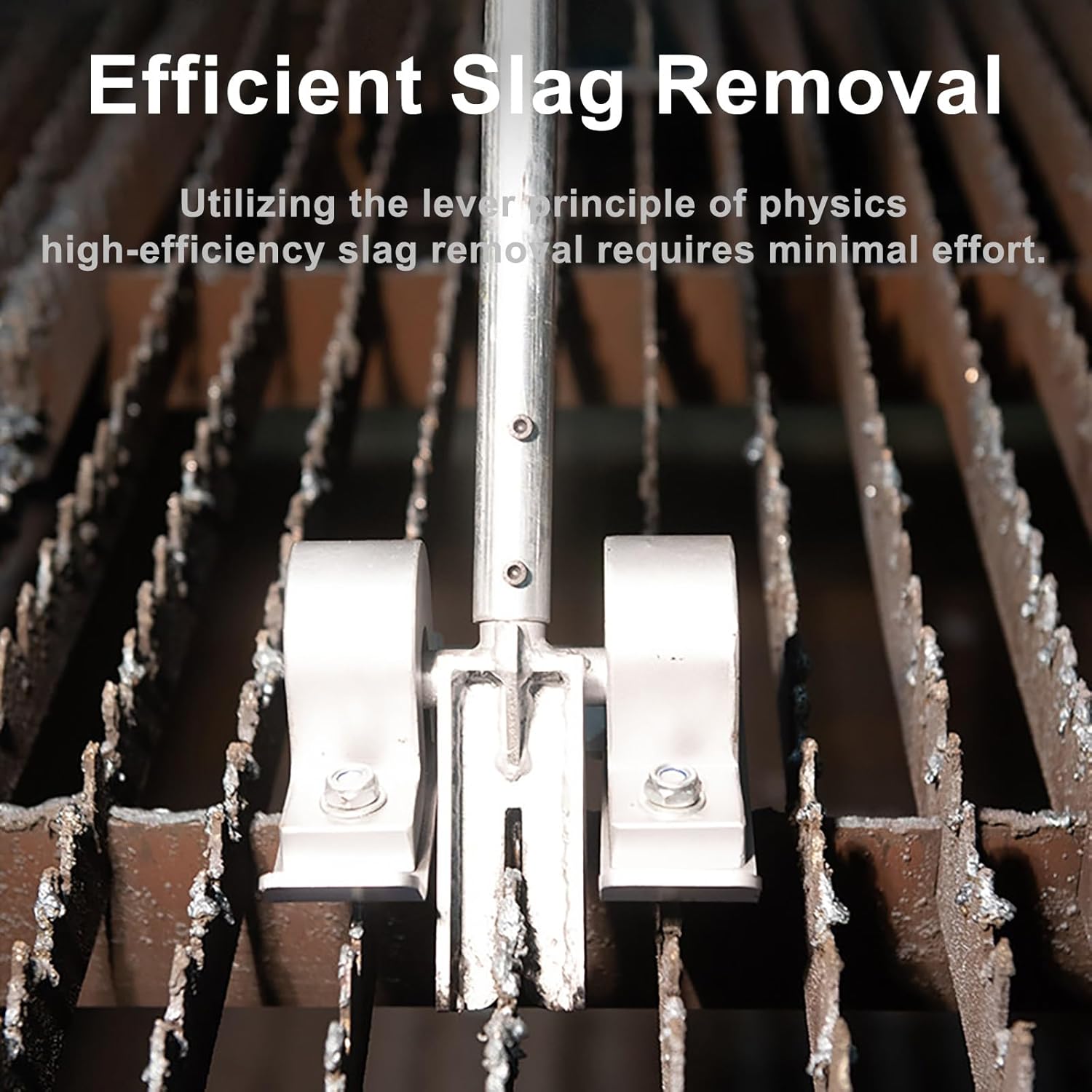 Manual Slag Remover,Grating Slag Cleaning w/Length Adjustable, Hand-Operated Welding Molten Waste Slag Remover, Rack Dross Removing Tool for Thermal Cutting Machine (5)
