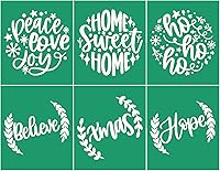 Vista 17 de JAJADO Plantillas autoadhesivas de serigrafía para decoraciones de árboles de Navidad, plantillas de bricolaje para pintar sobre