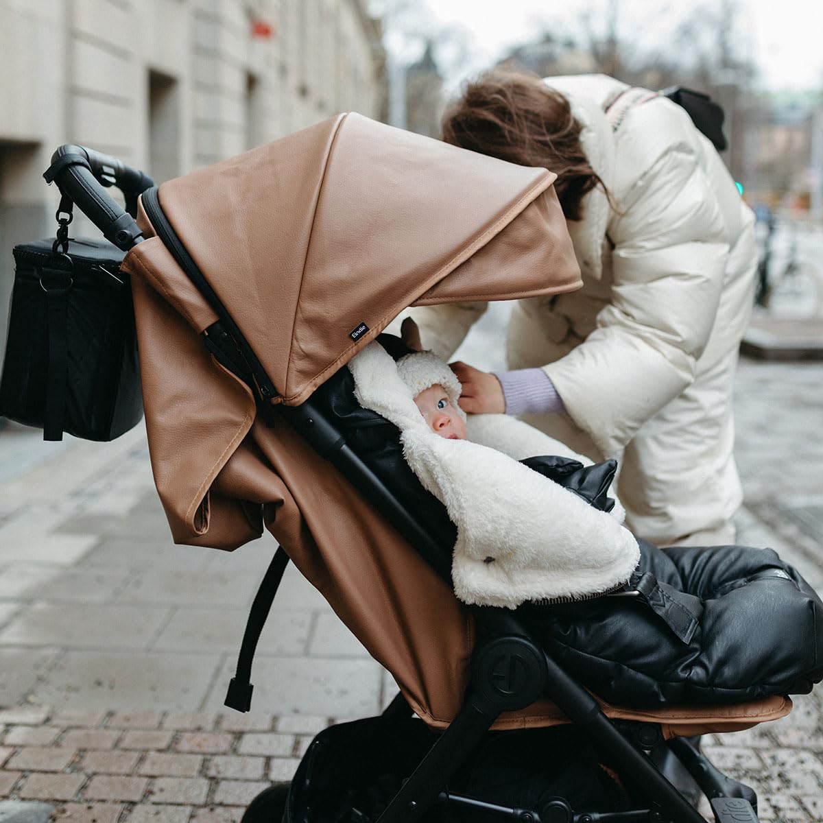Elodie Details Śpiworek do Wózka Zimowy Uniwersalny – Ciepły Ocieplany Śpiwór dla Dziecka, Wodoodporny i Wiatroszczelny, Pasuje do Wózków i Spacerówek - Aviator Black
