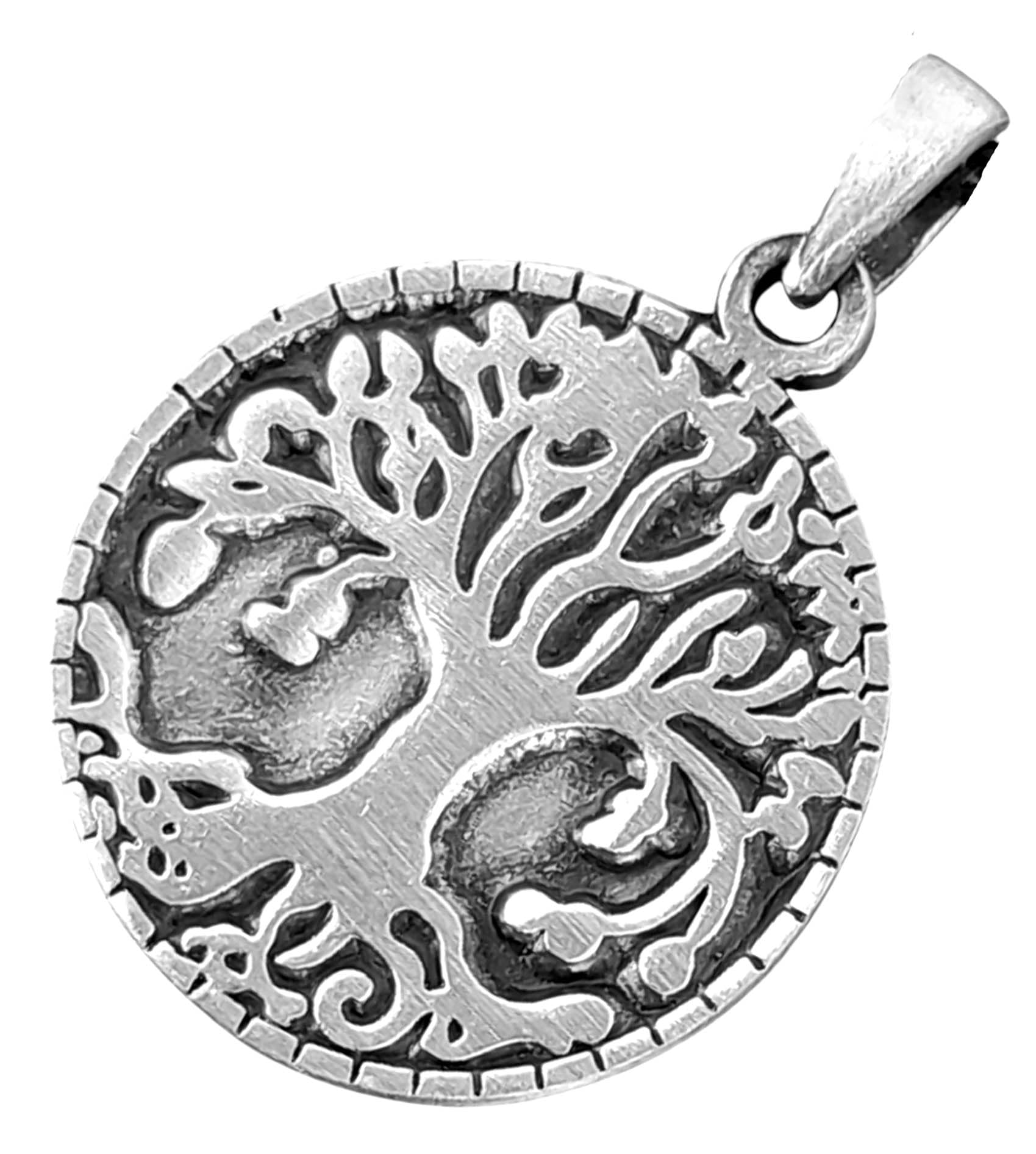 CIONDOLO ALBERO DELLA VITA ARGENTATO SIMBOLO DECORAZIONI FAI DA TE